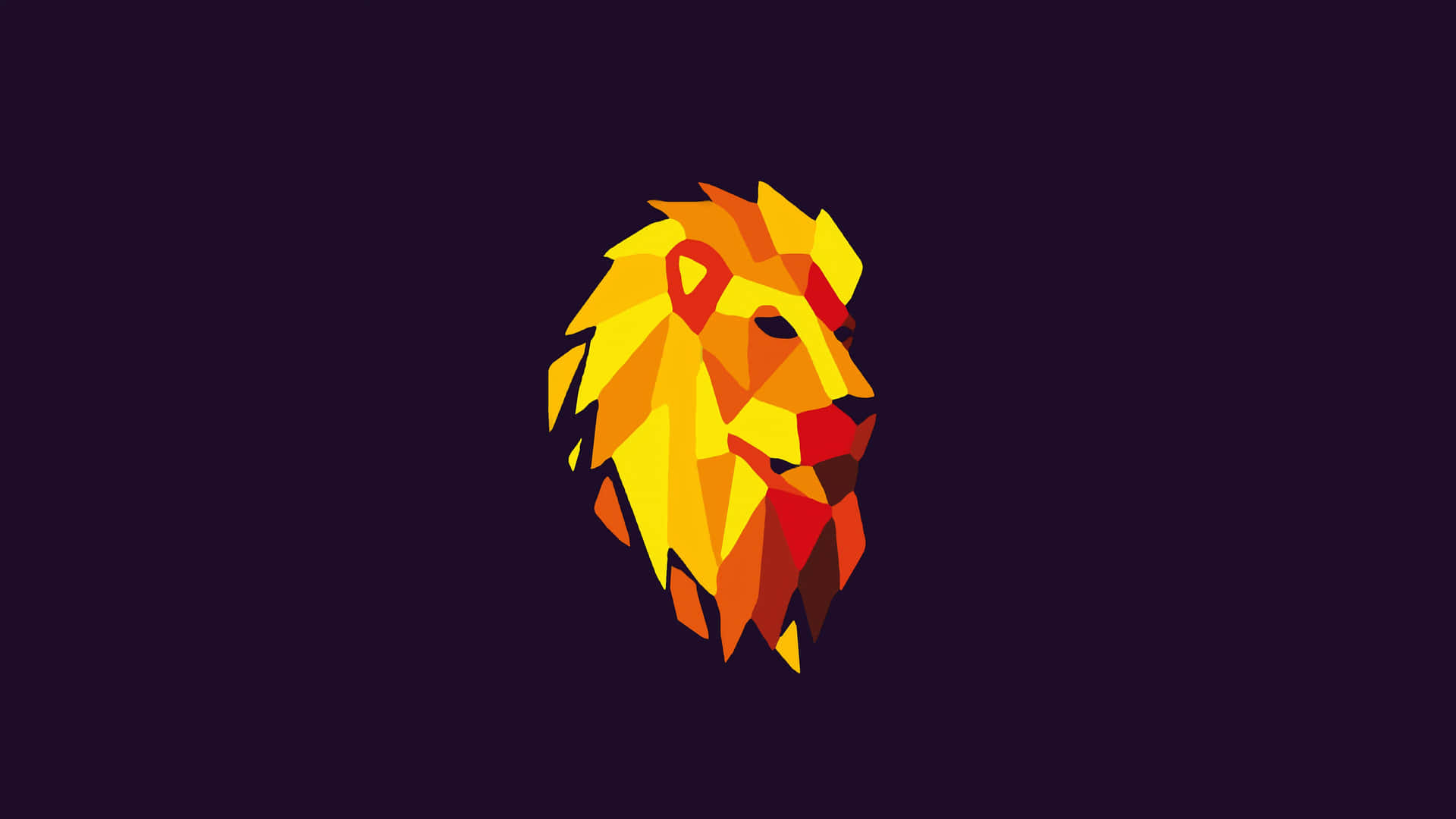 An Abstract Lion Portrait With A Strong Air Of Power Background