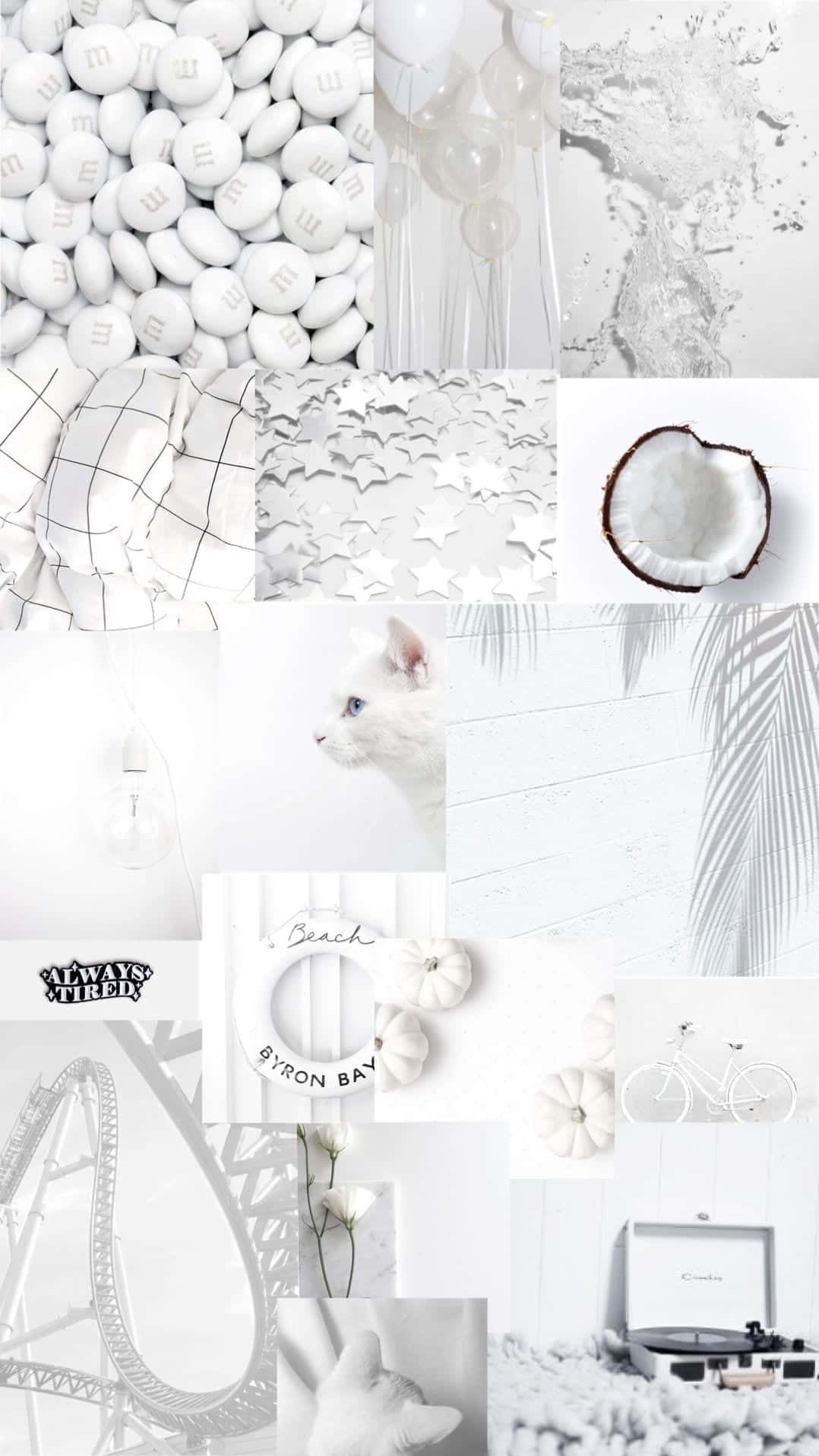 An Abstraction Of White Aesthetic Elements Background