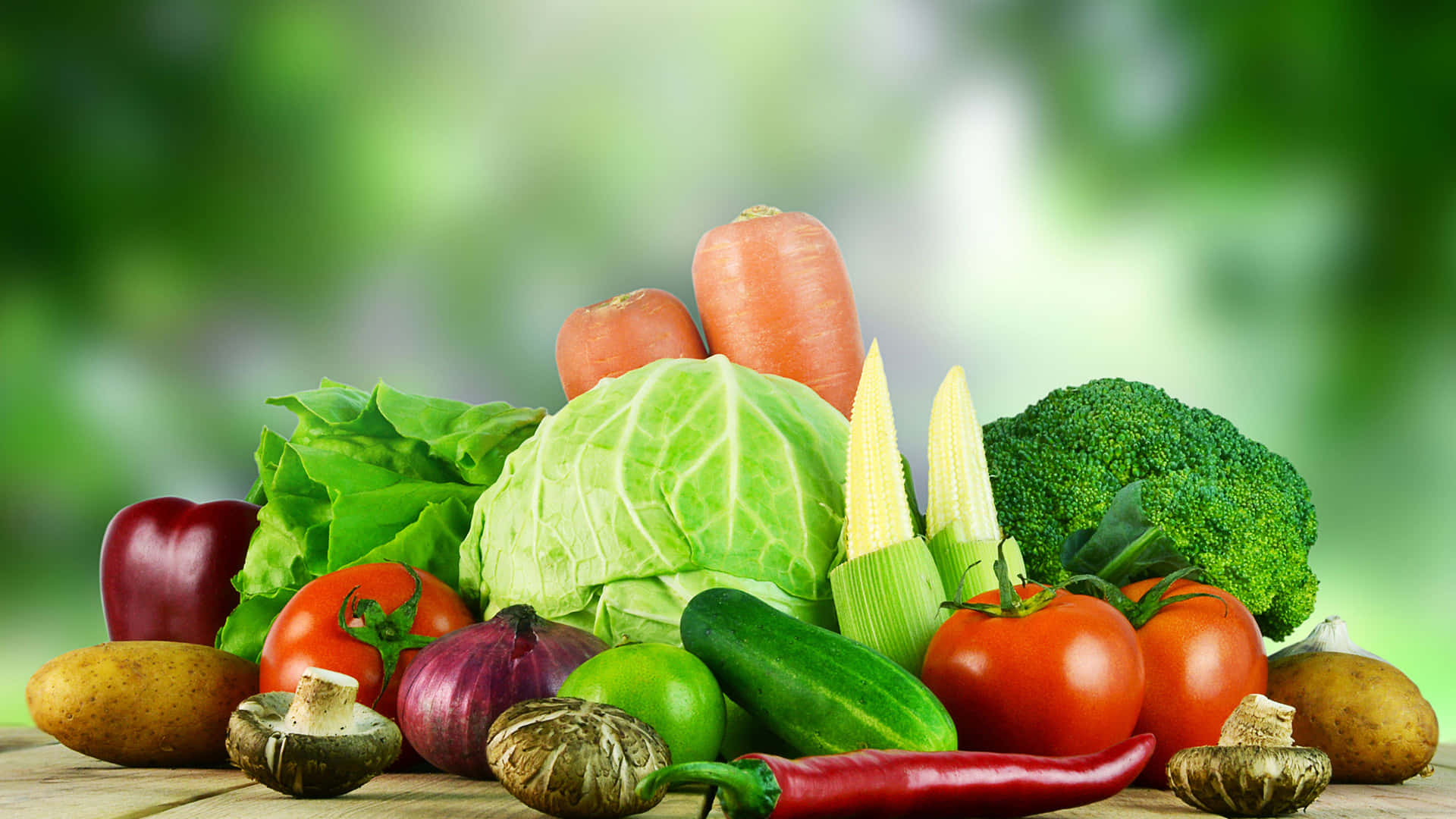 An Abundance Of Fresh, Colorful Vegetables Background