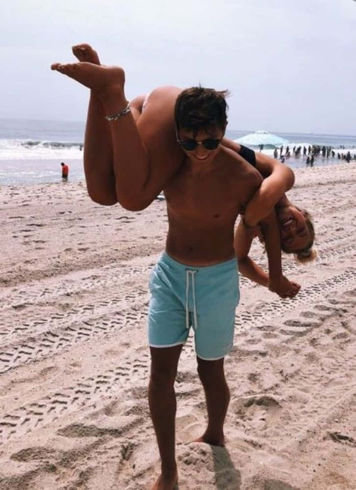 An Adorable Couple In Love. Background