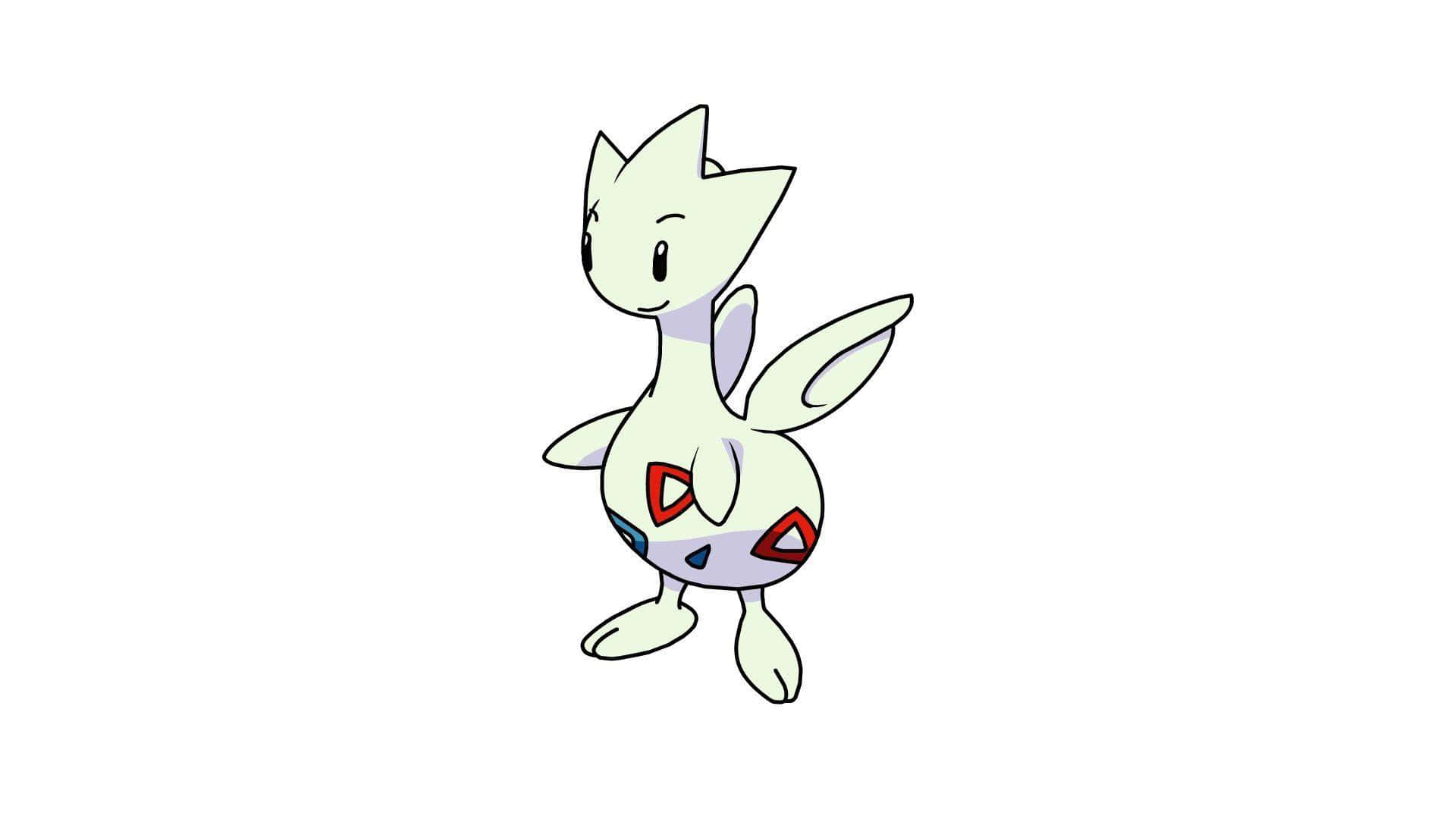 An Adorable Togetic Resting In The Center Of A Colourful Meadow Background