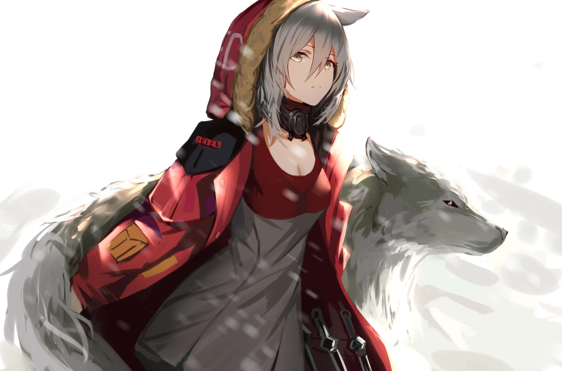 An Adorable Wolf Girl Filled With Fluff And Cuteness