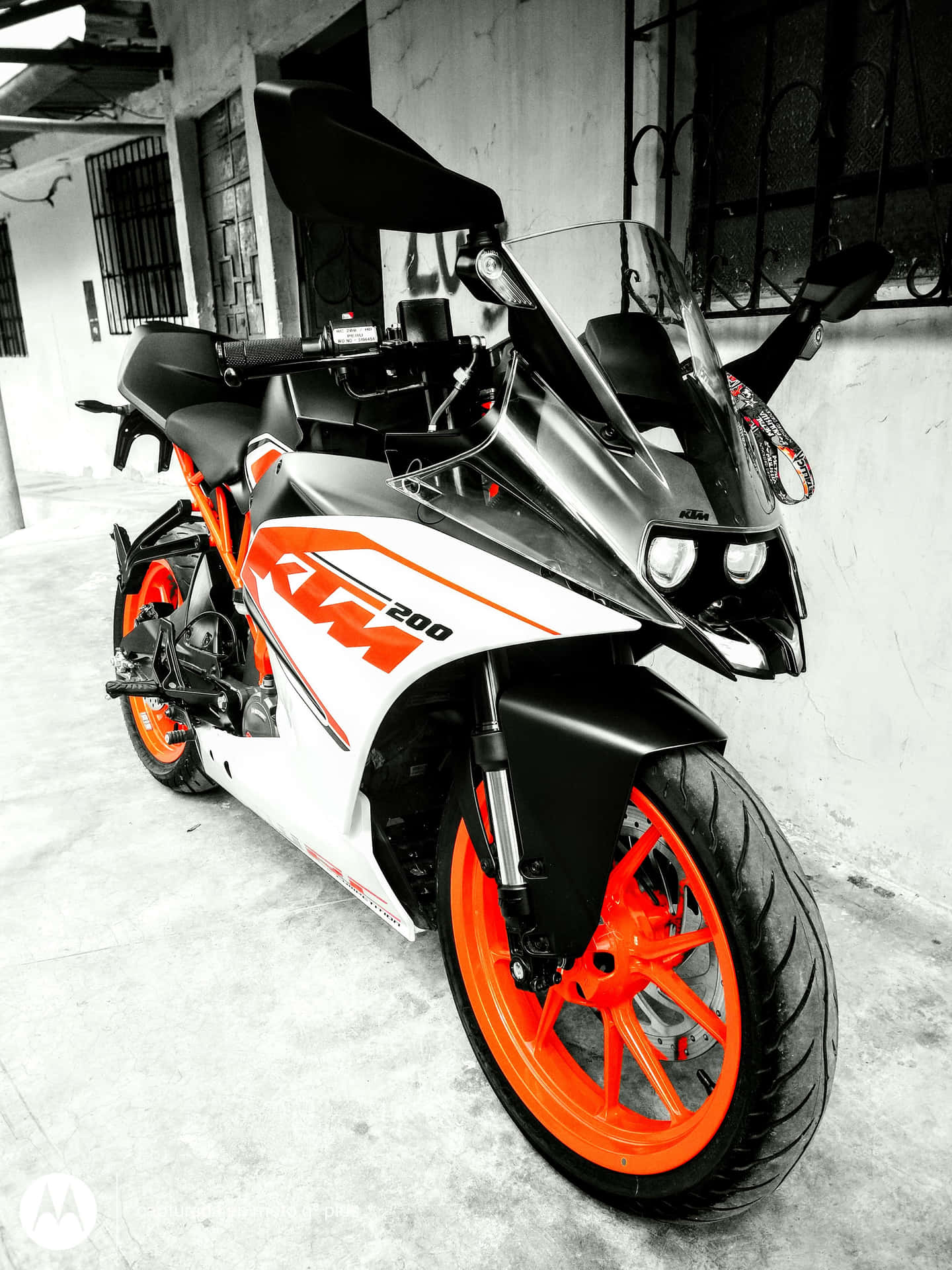 An Adrenaline-inducing Experience: A Thrilling Ride On A Powerful Ktm Motorcycle Background