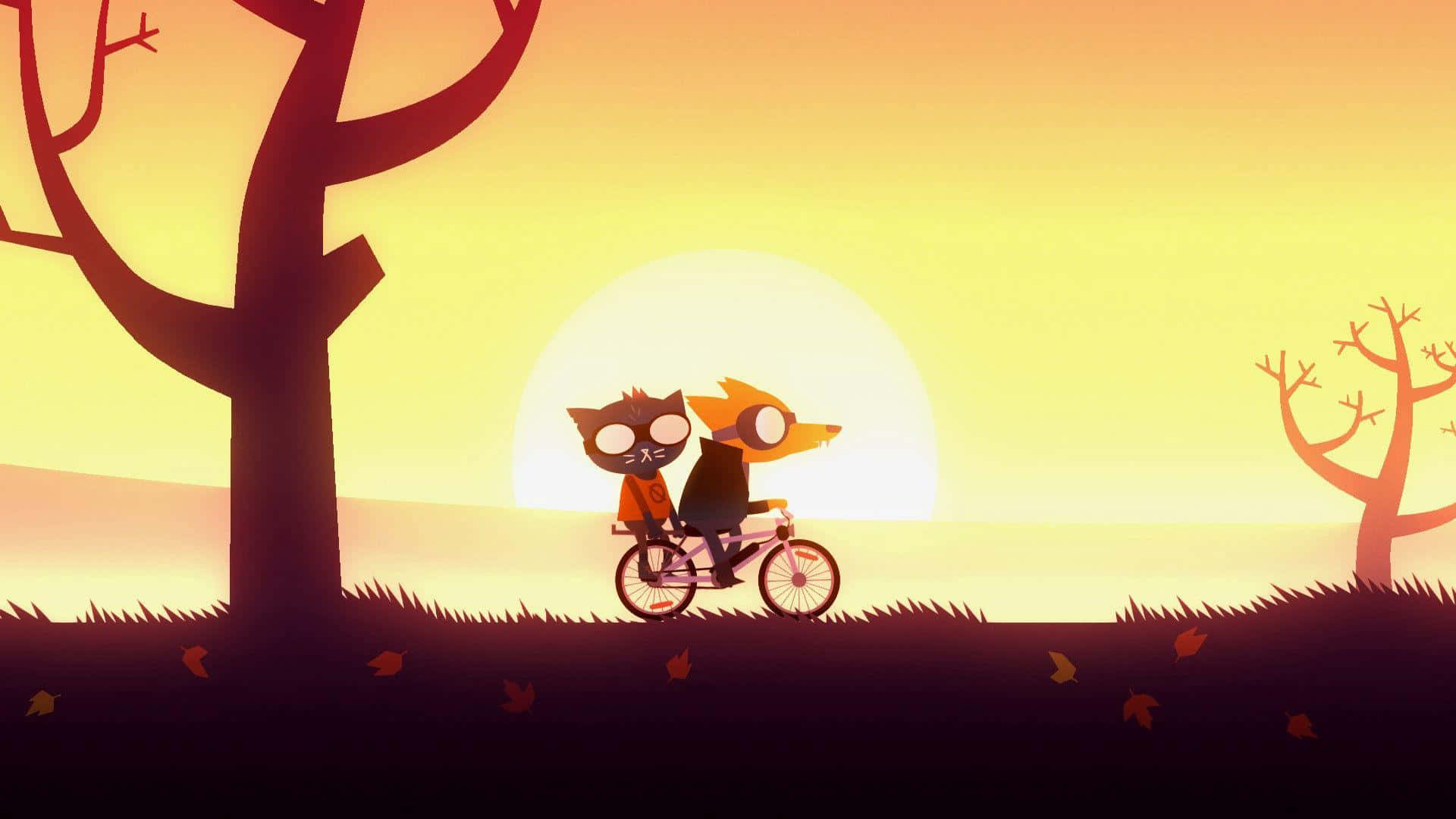 An Adventurous Night Awaits The Adventurers In Night In The Woods Background