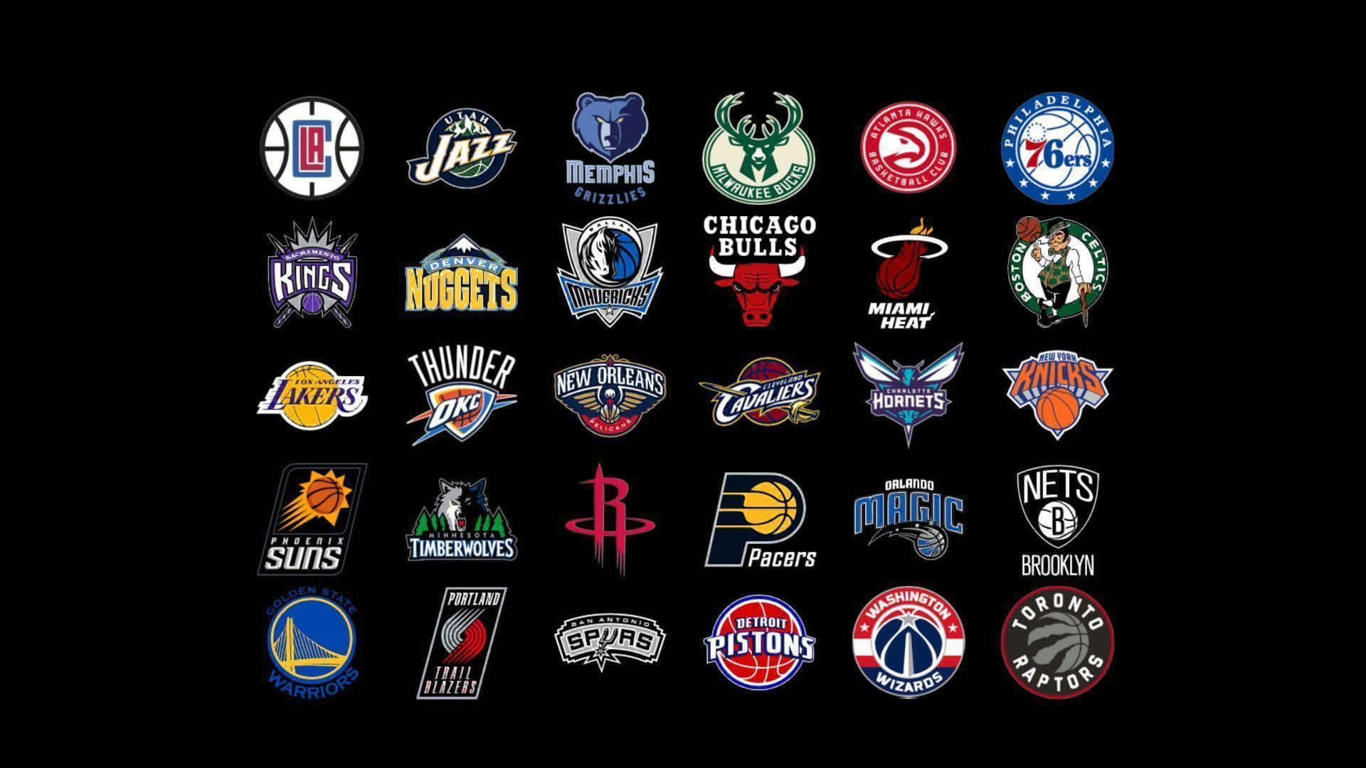 An Aerial Panorama Of The National Basketball Association's Official 30 Teams Background