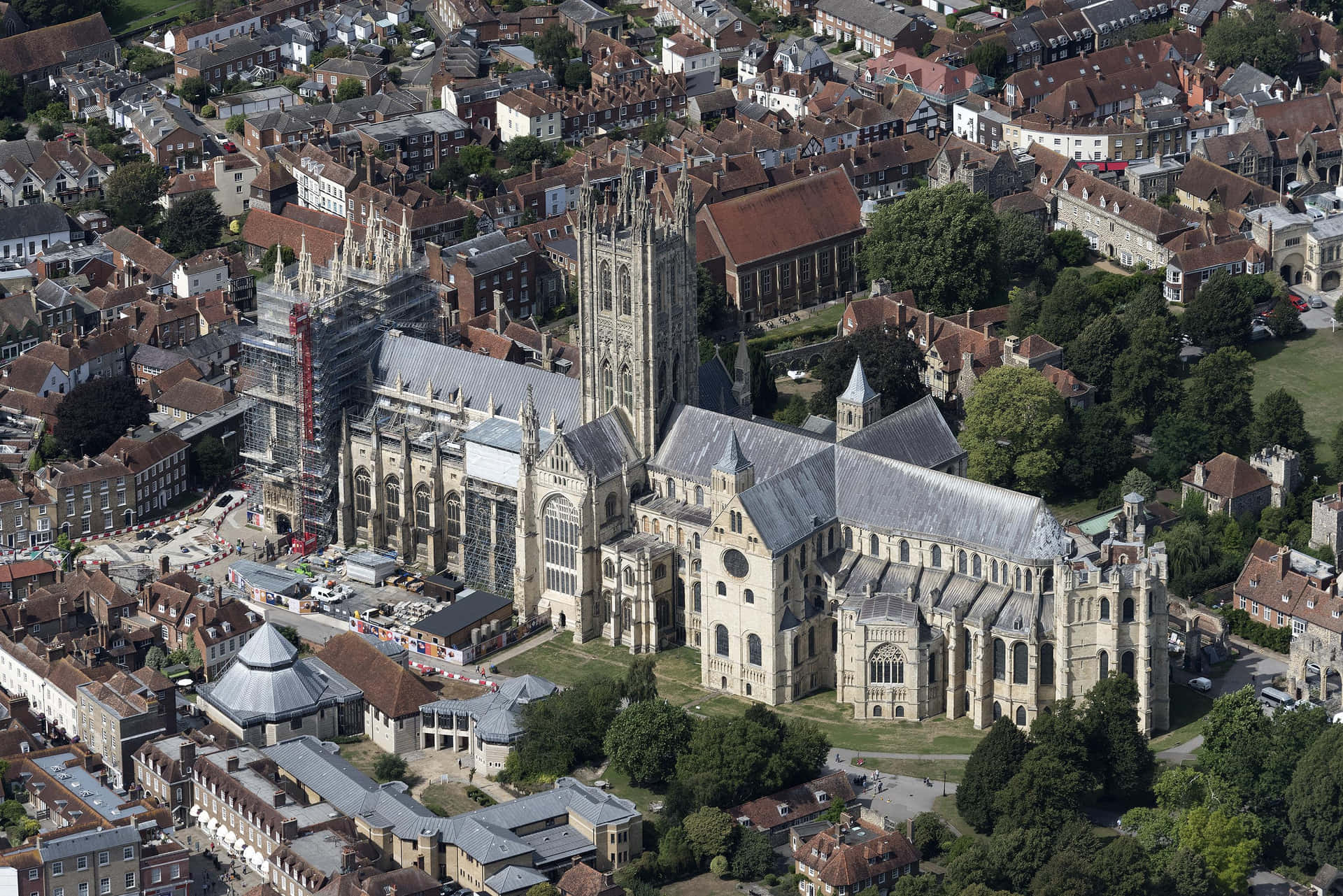An Aerial View Of Canterbury Cathedral