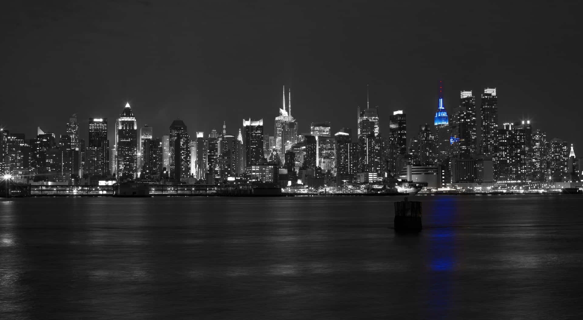 An Aerial View Of Dark City At Night Background