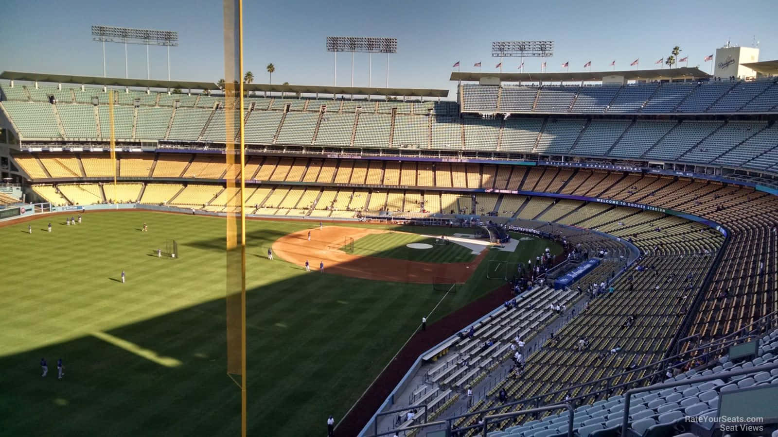An Aerial View Of Dodger Stadium In Los Angeles, California Background