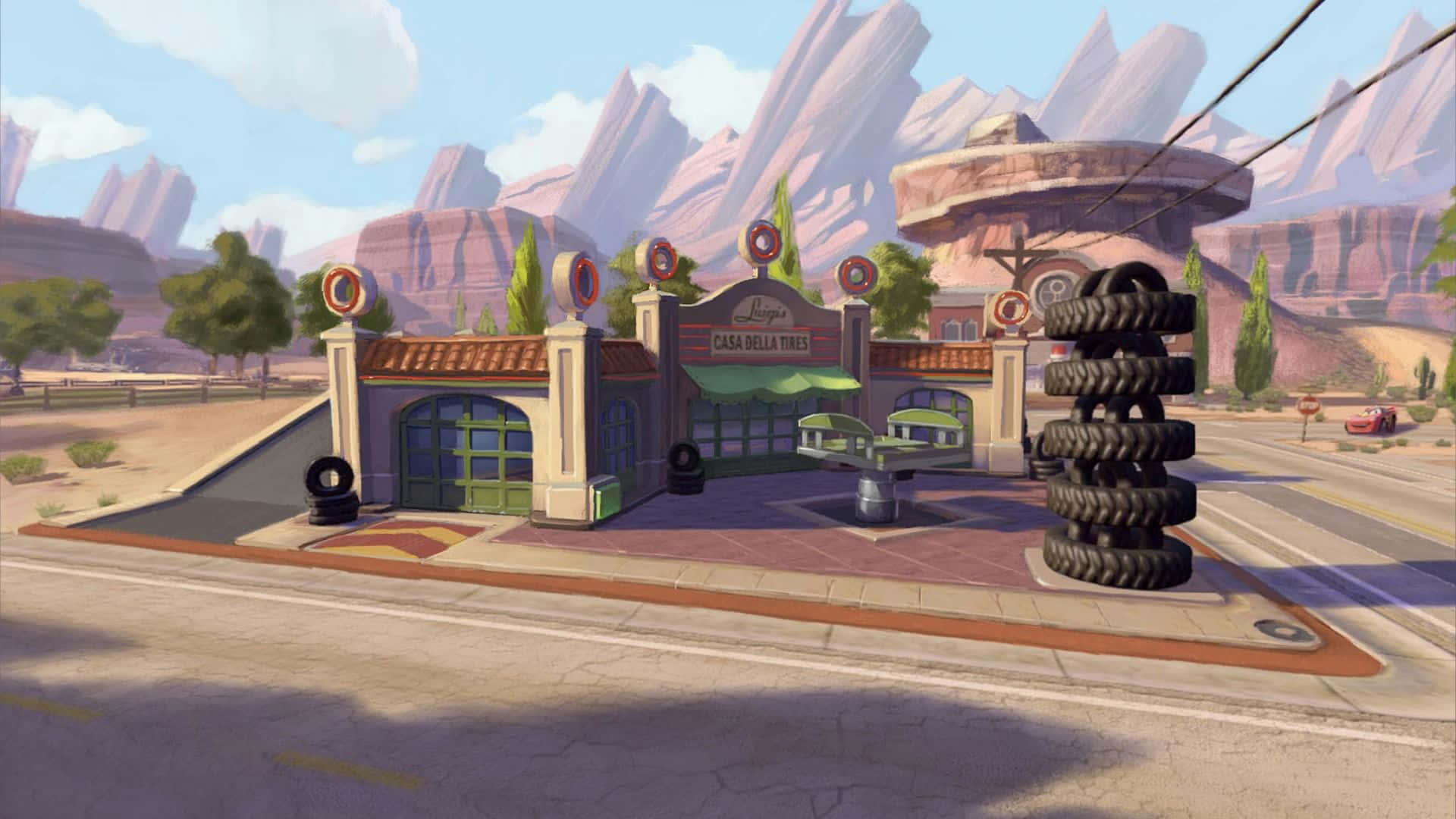 An Aerial View Of Radiator Springs