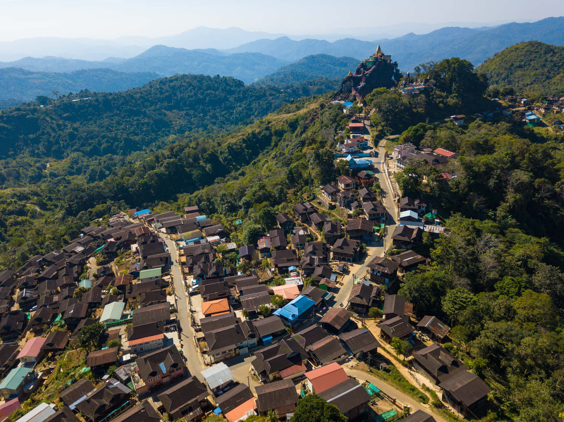 An Aerial View Of Shwebo In Mandalay