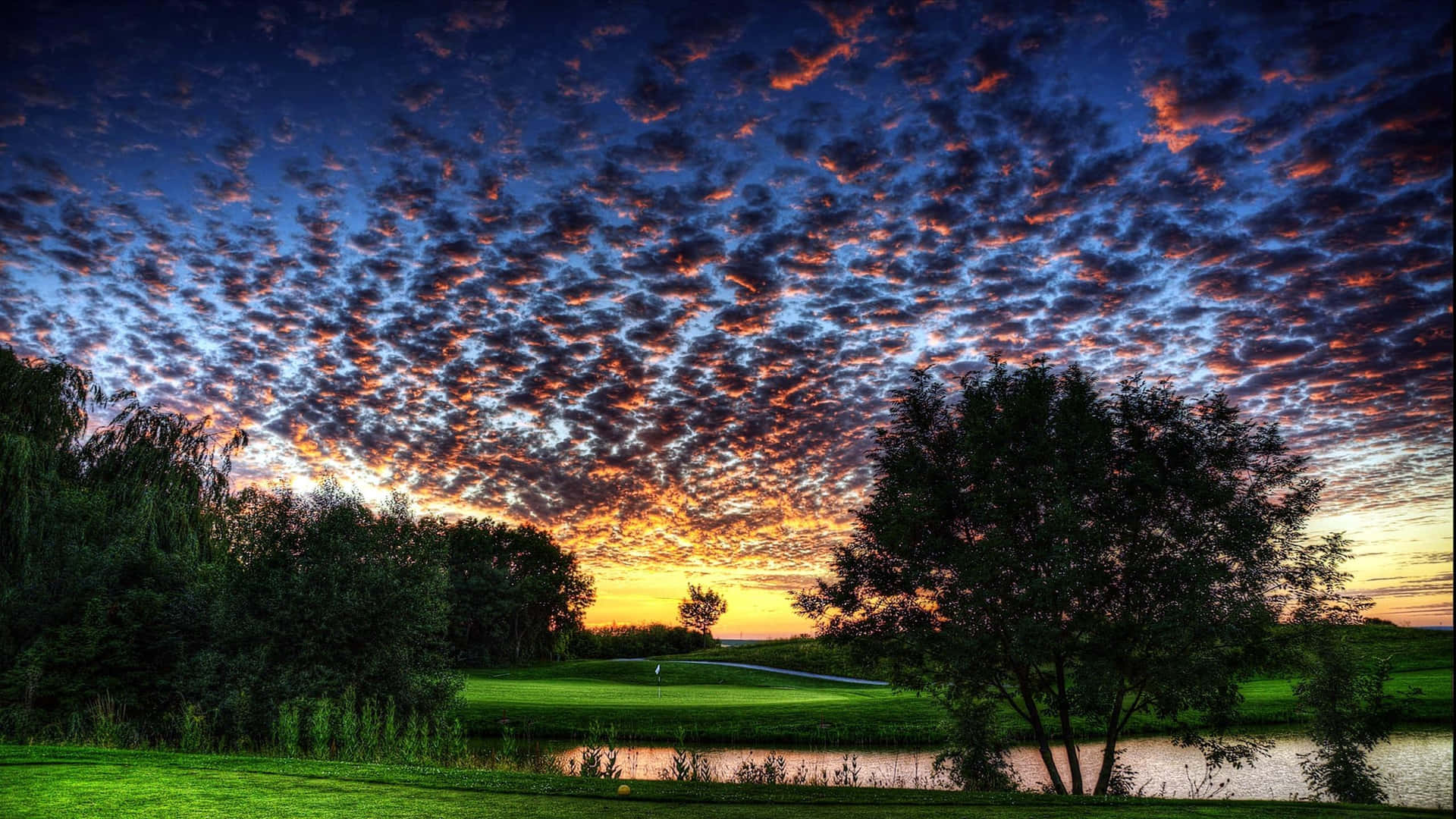An Aerial View Of The Beautiful Augusta National Golf Course Background
