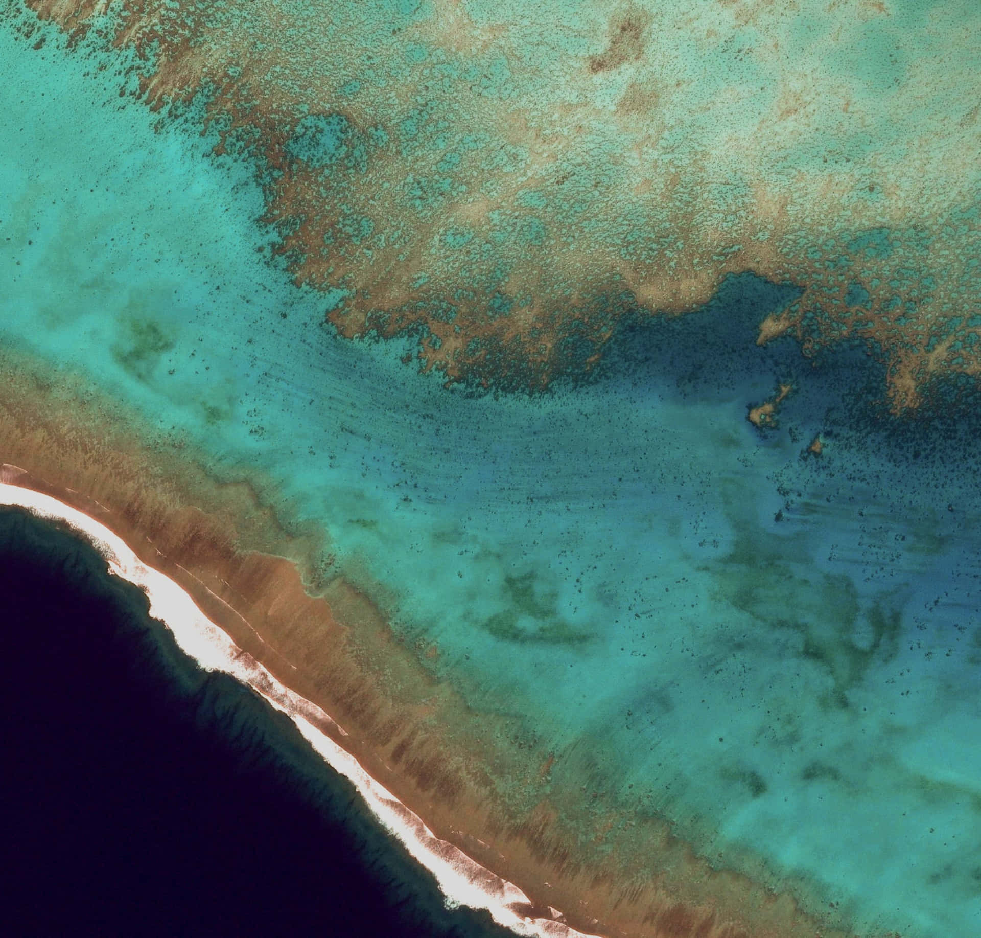 An Aerial View Of The Great Barrier Reef Background