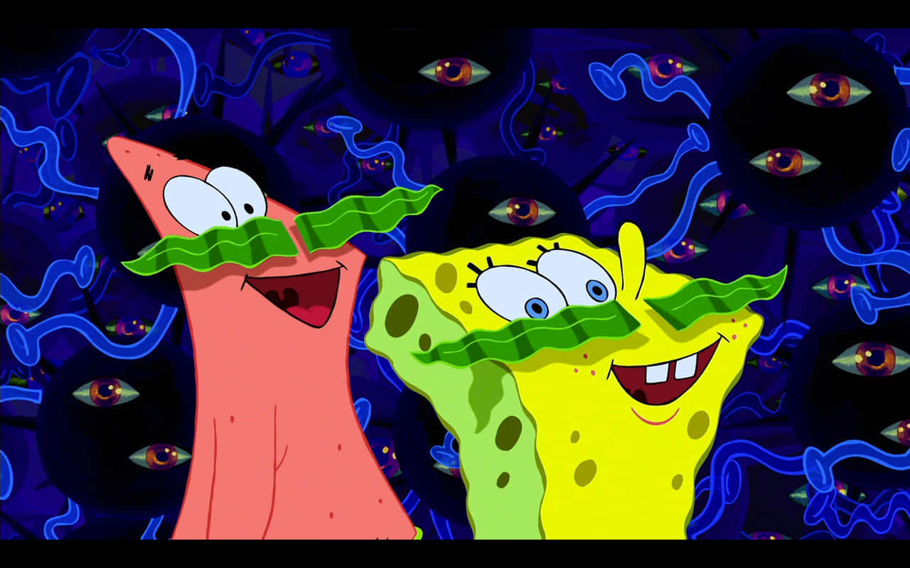 An Aesthetic Desktop Background Featuring Spongebob Background