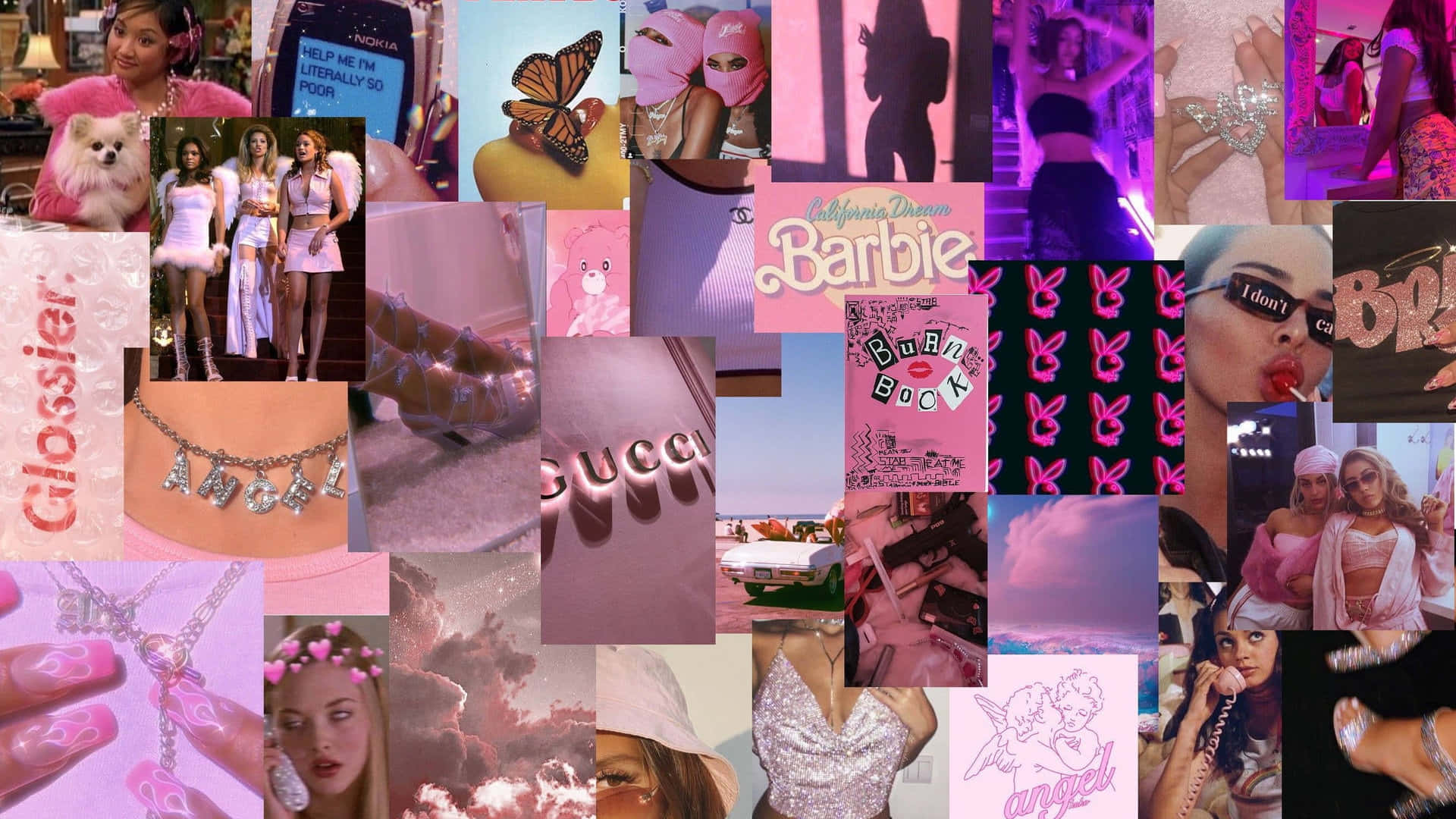 An Aesthetic Desktop Collage Laptop Background