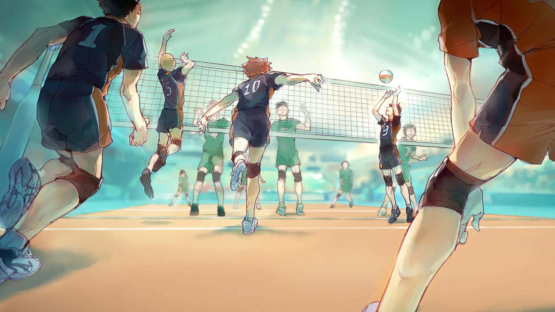 An Aesthetic Desktop Inspired By The Hit Sports Anime Series 