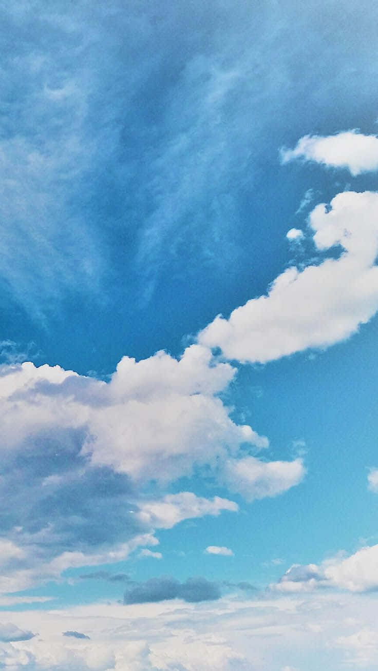 An Aesthetically Painted Blue Sky Background