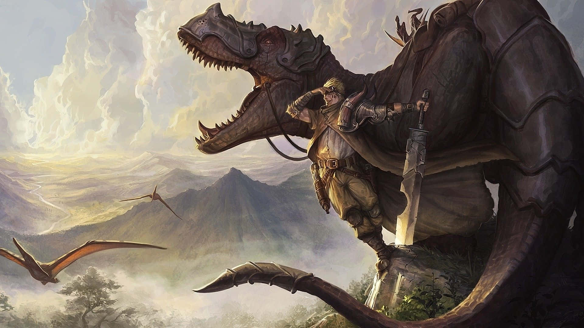 An Amazing Cool Dinosaur Background