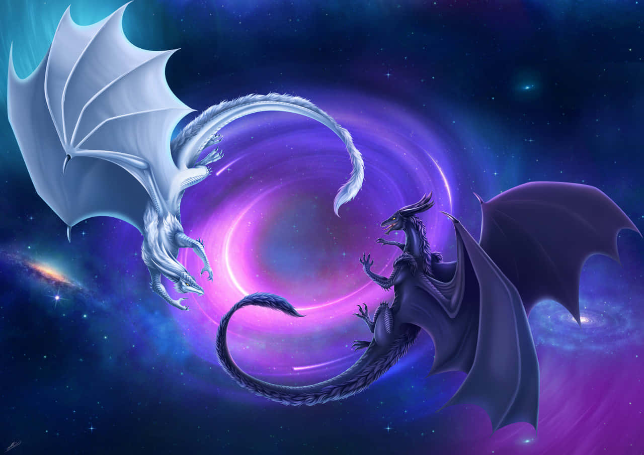 An Ancient And Wise Mystical Dragon Background