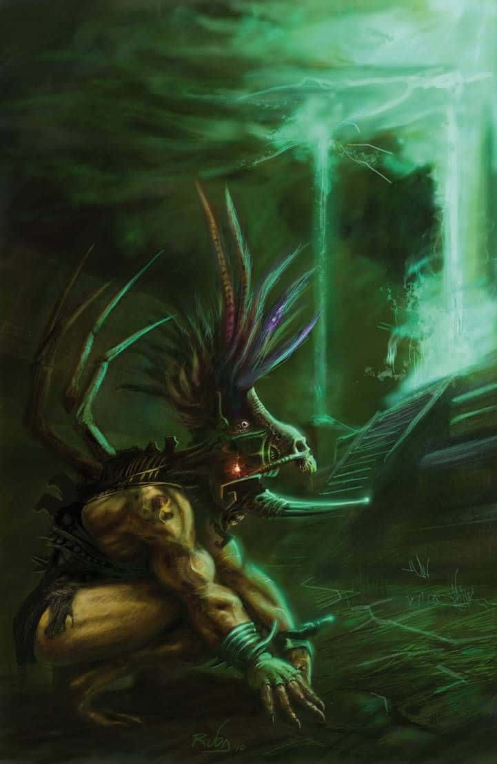 An Ancient Aztec Warrior Stands Proud And Strong, Ready To Protect His Land. Background