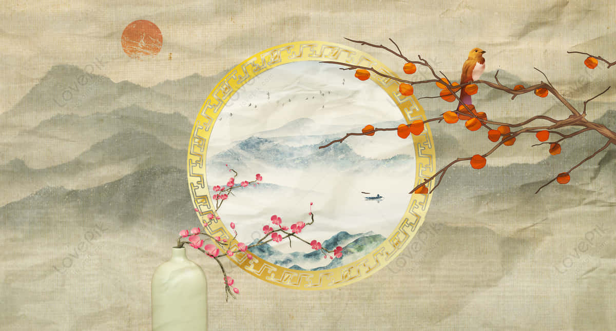 An Ancient Japanese Village Background