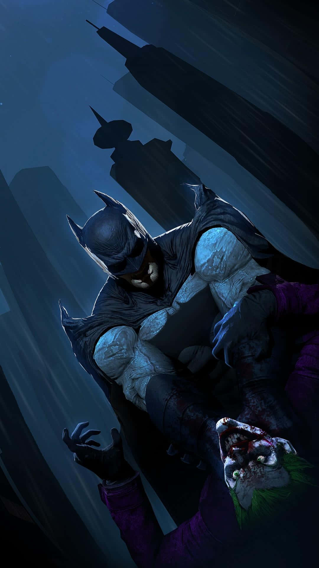 An Android Version Of The Hero Batman Stands Ready For Battle. Background