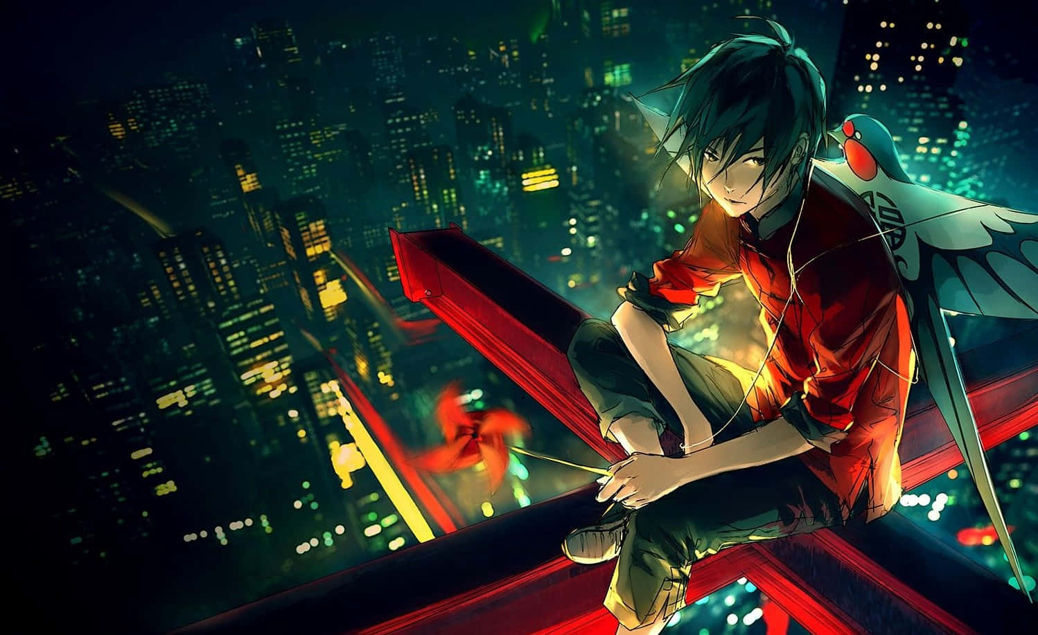 An Anime Boy Gaming Passionately