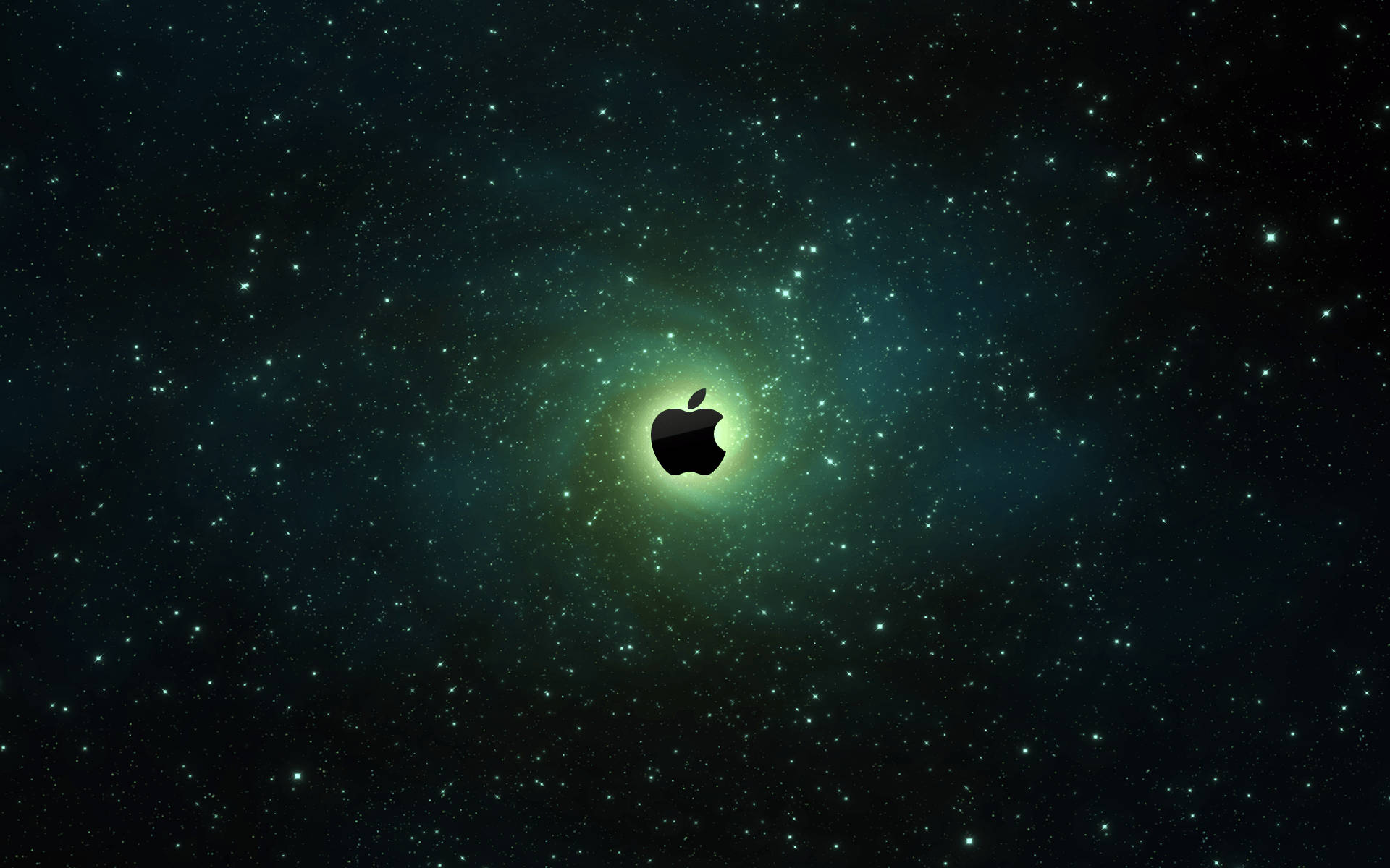 An Apple In Outer Space Background