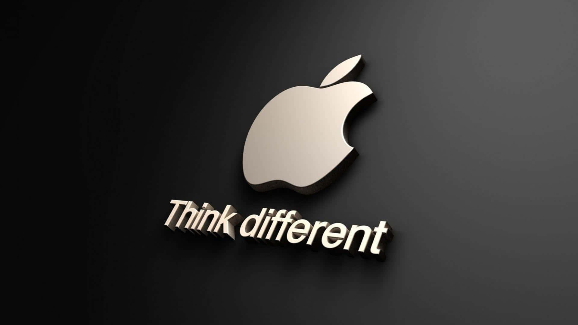 An Apple Logo With The Words Think Different