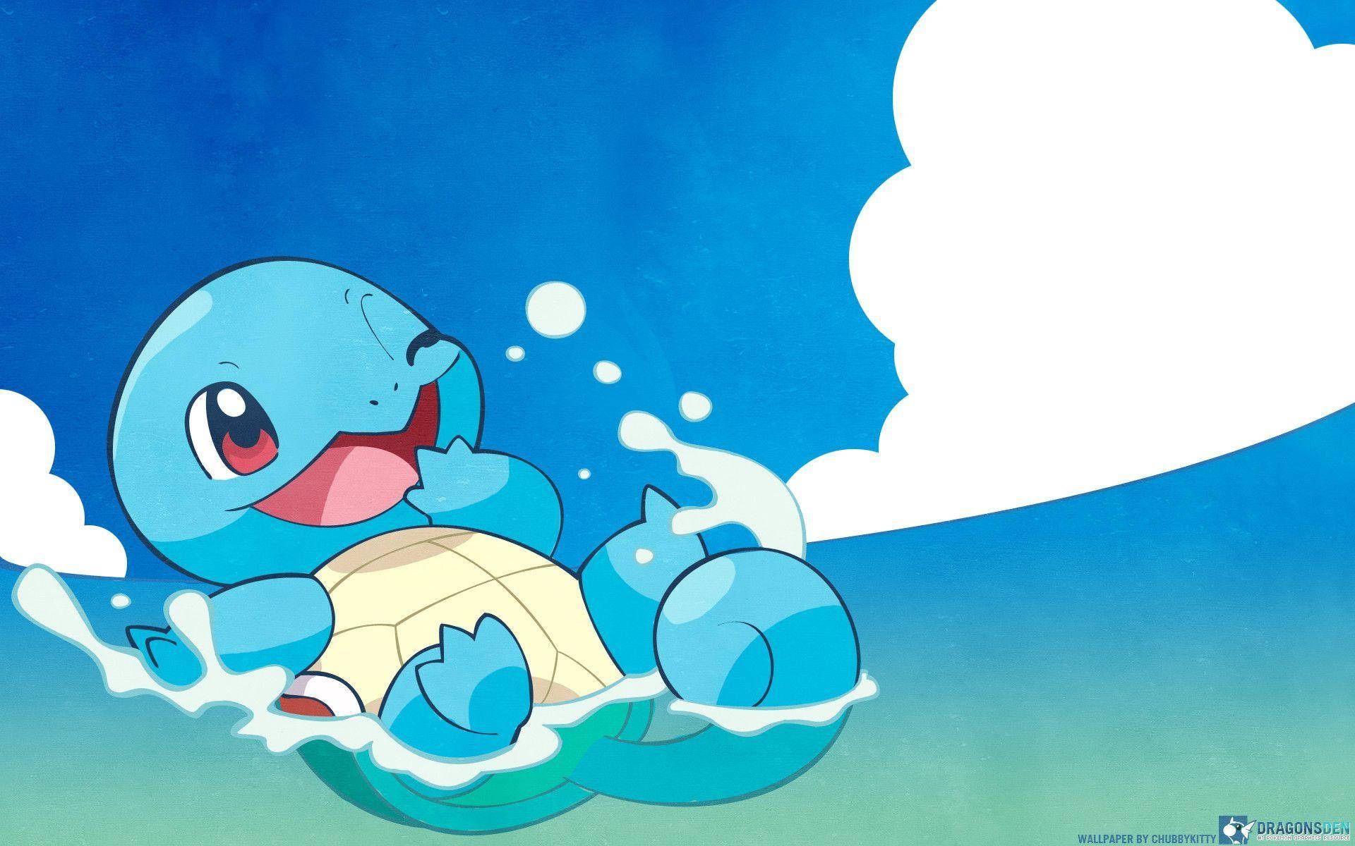 'an Artistic Take On The Iconic Pokemon Squirtle' Background