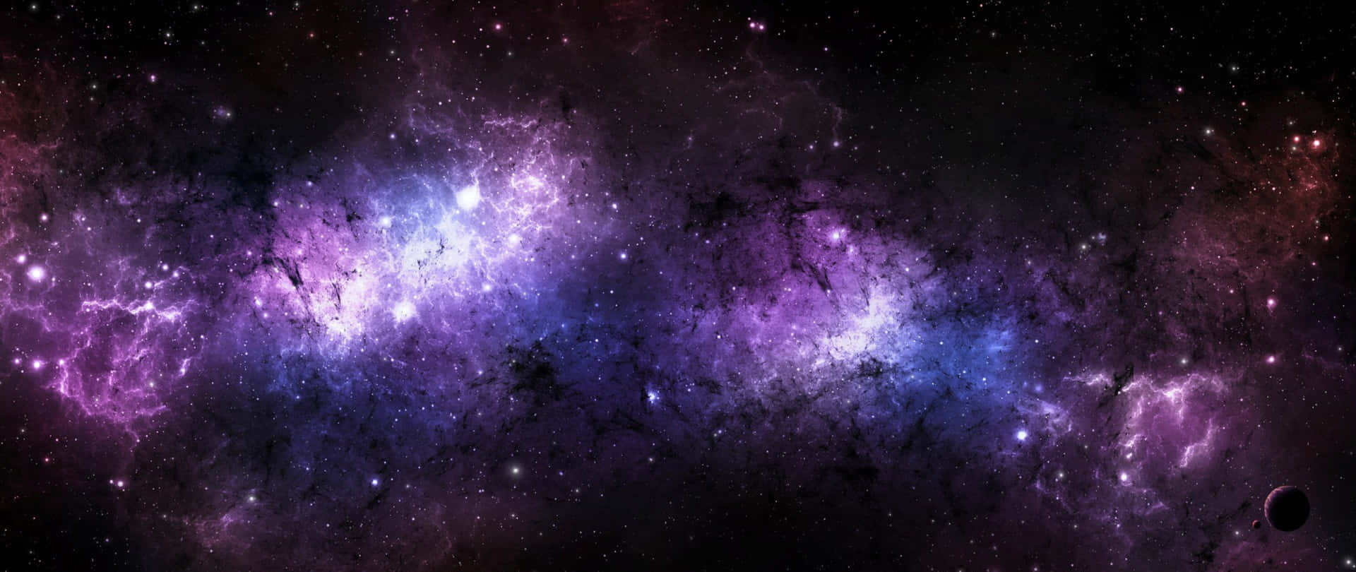 An Astonishing Glimpse Into A Dazzling Black And Purple Galaxy