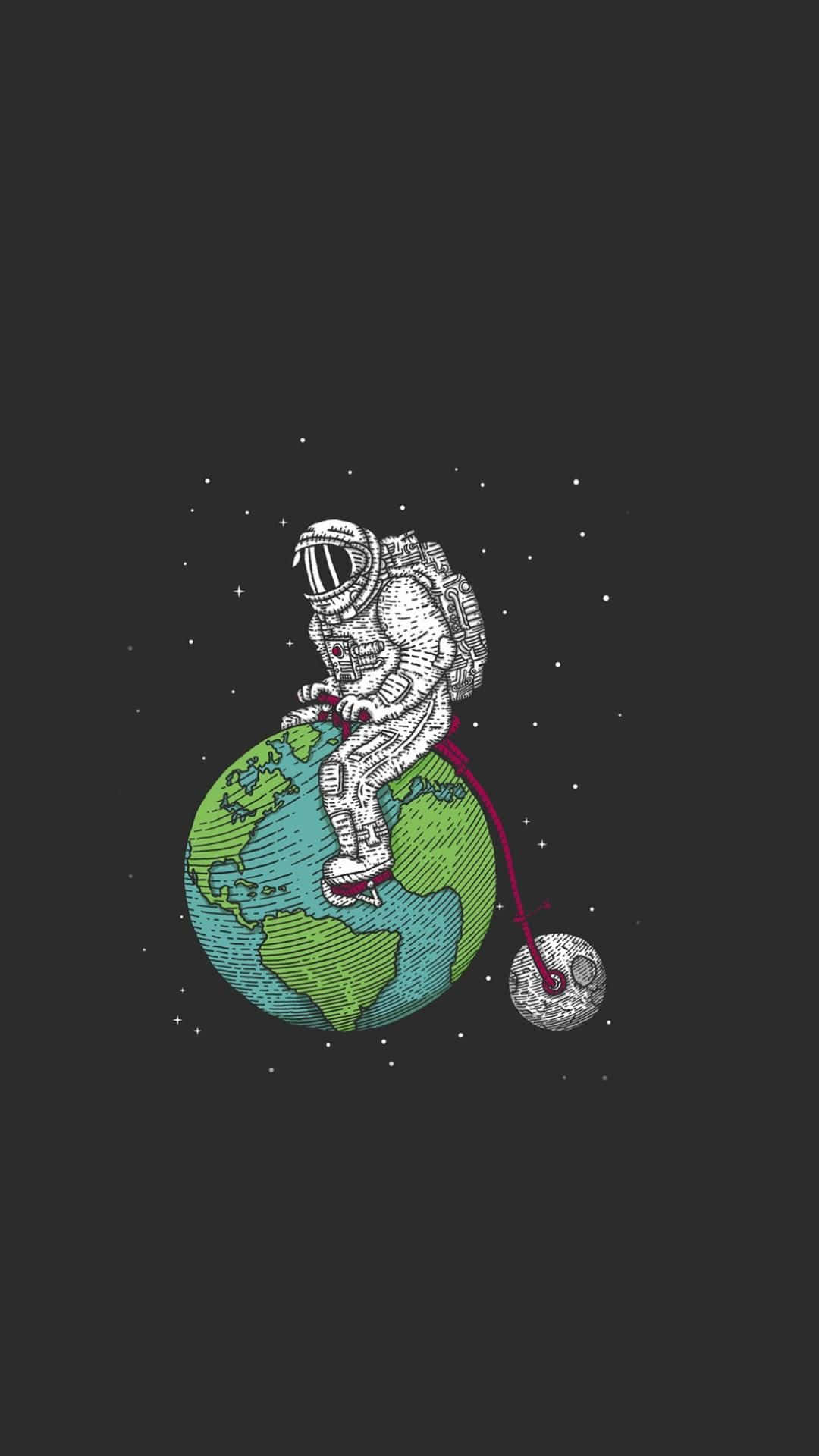 An Astronaut Captured In An Iphone Photo