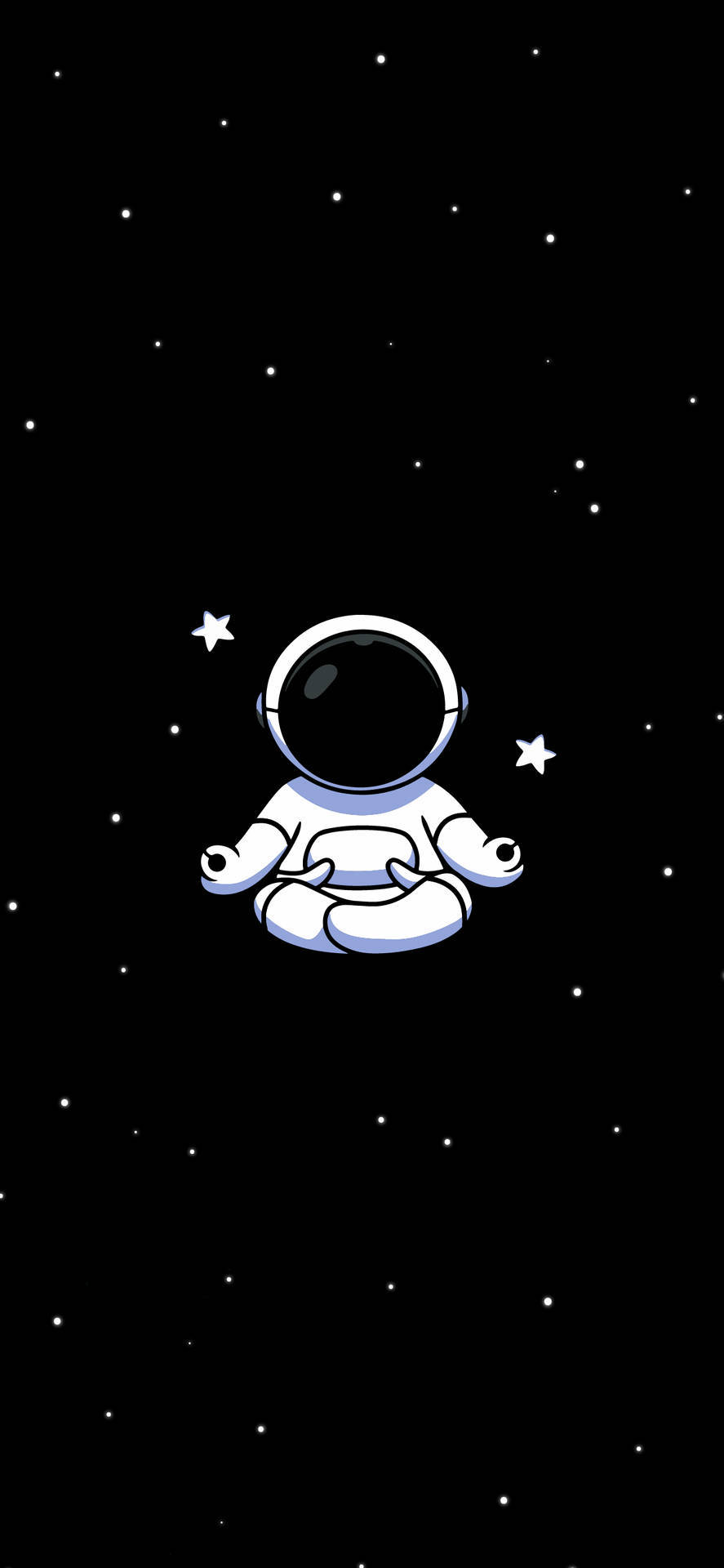 An Astronaut In Space With Stars In The Background Background