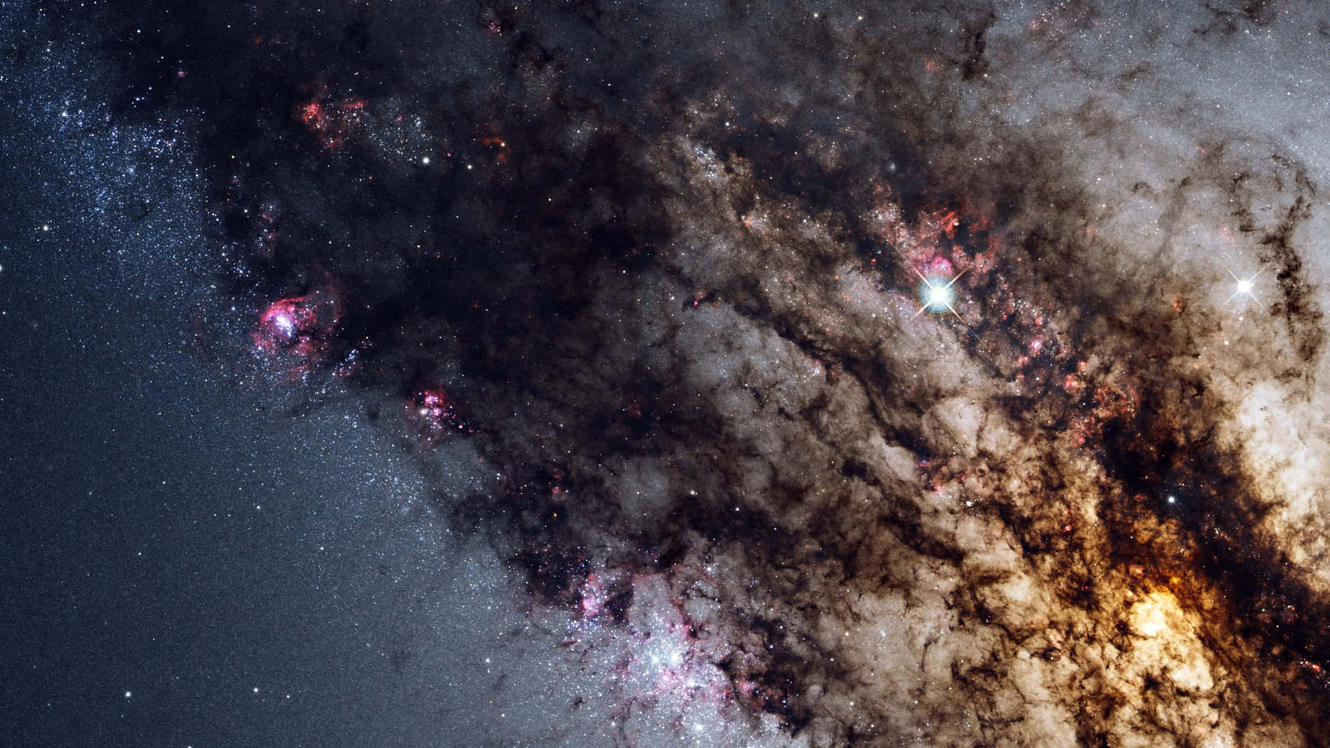 An Awe Inspiring Glimpse Of Red Swirling Galaxies In Outer Space Background