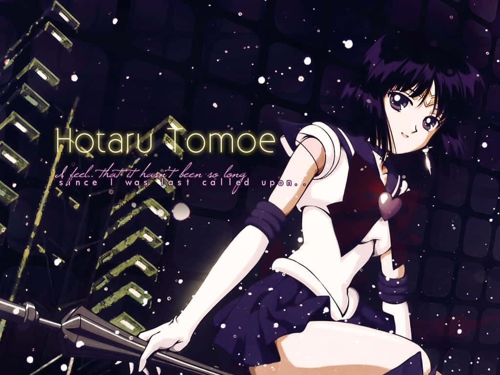 An Awe-inspiring Image Of Sailor Saturn In Her Transformation Mode Background