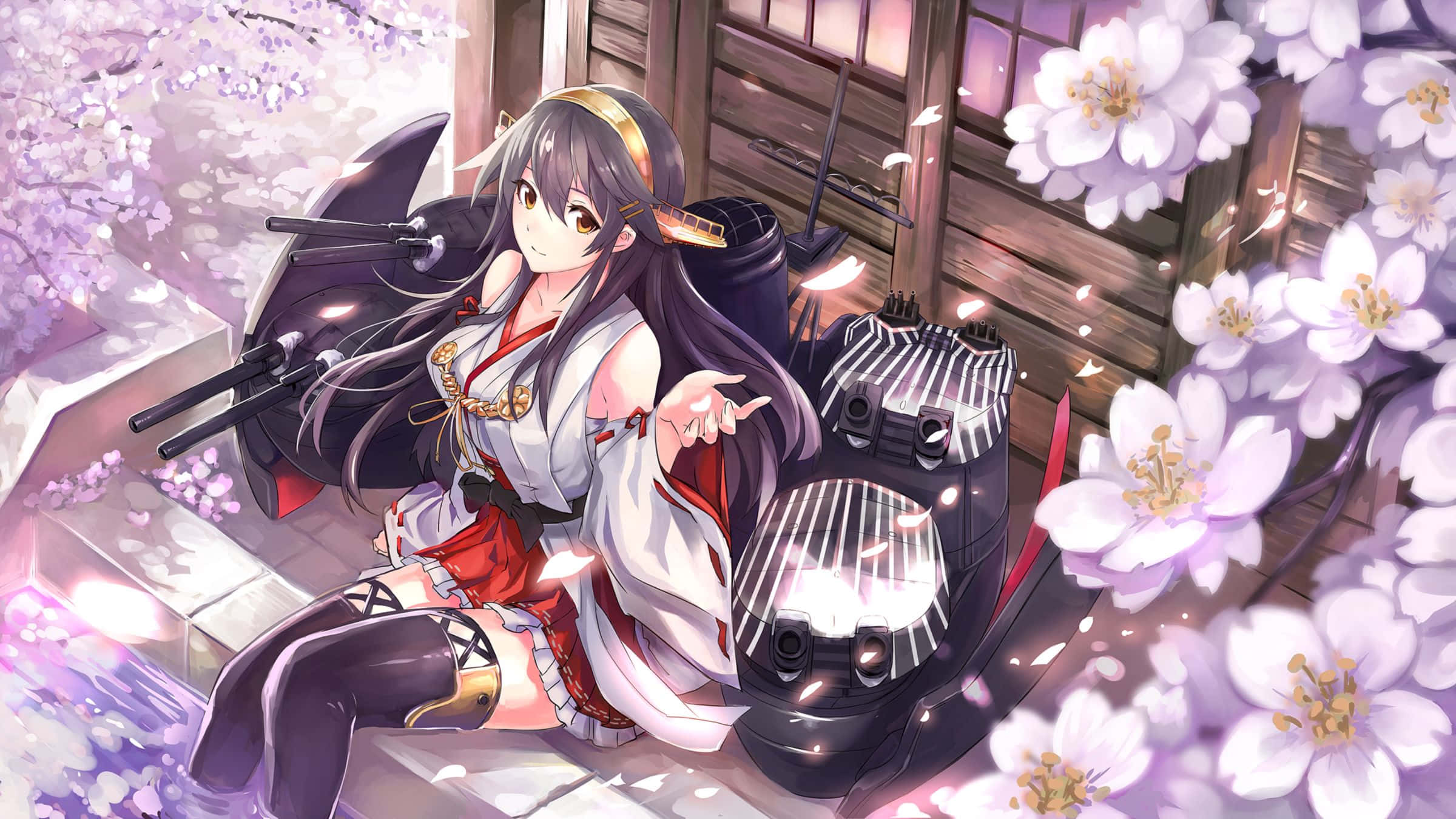 An Awesome Scene From The Hit Browser Game Kantai Collection Background