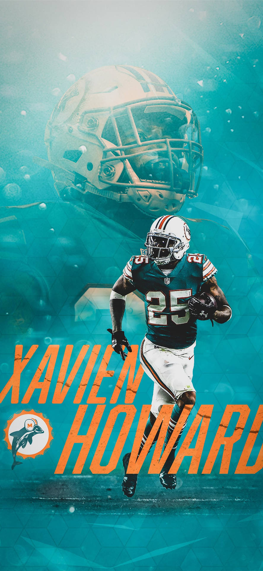 An Awesome Wallpaper Of A Miami Dolphins-themed Iphone Background