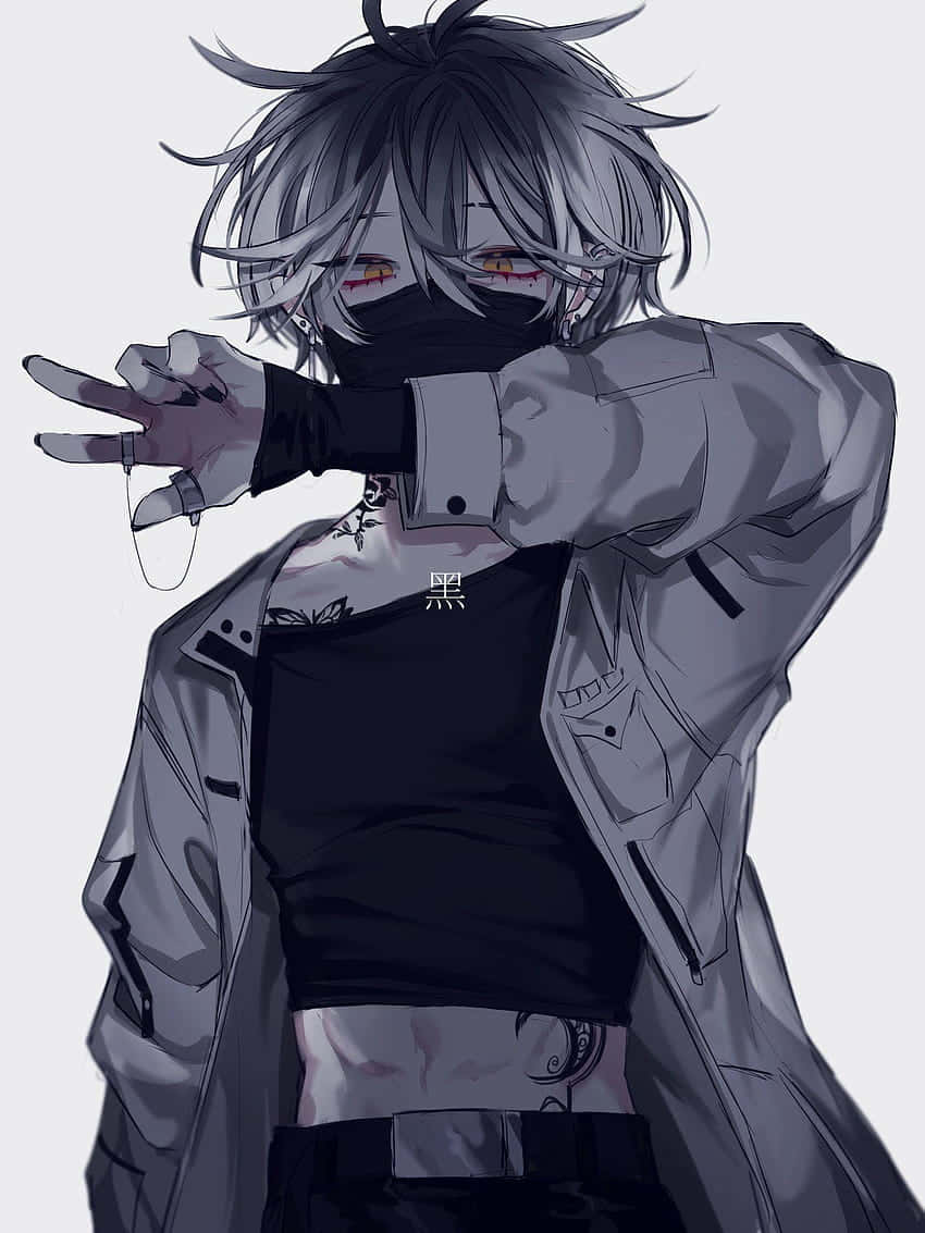 An Edgy Bad Boy Anime Character Background