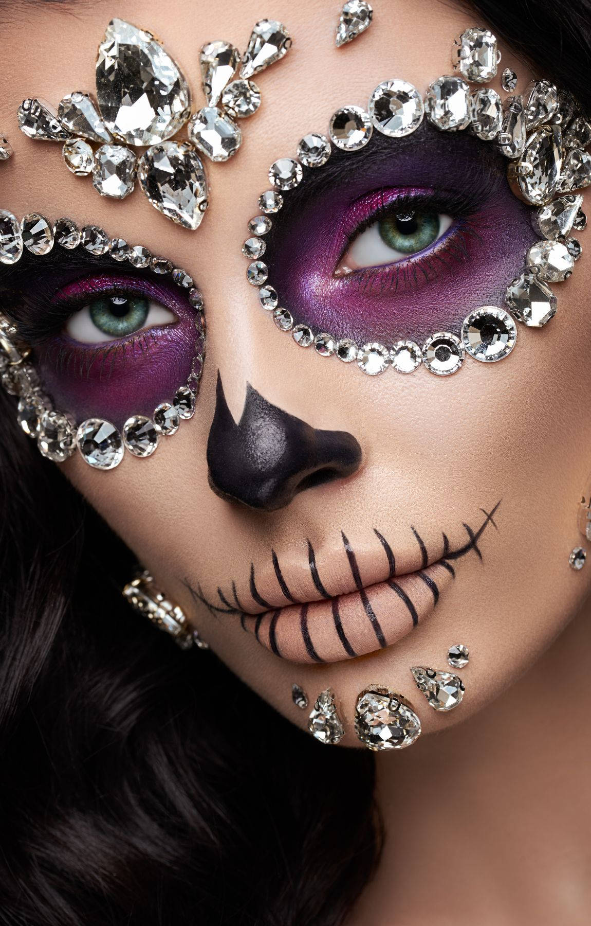 An Edgy Look With Chola Sugar Skulls Background