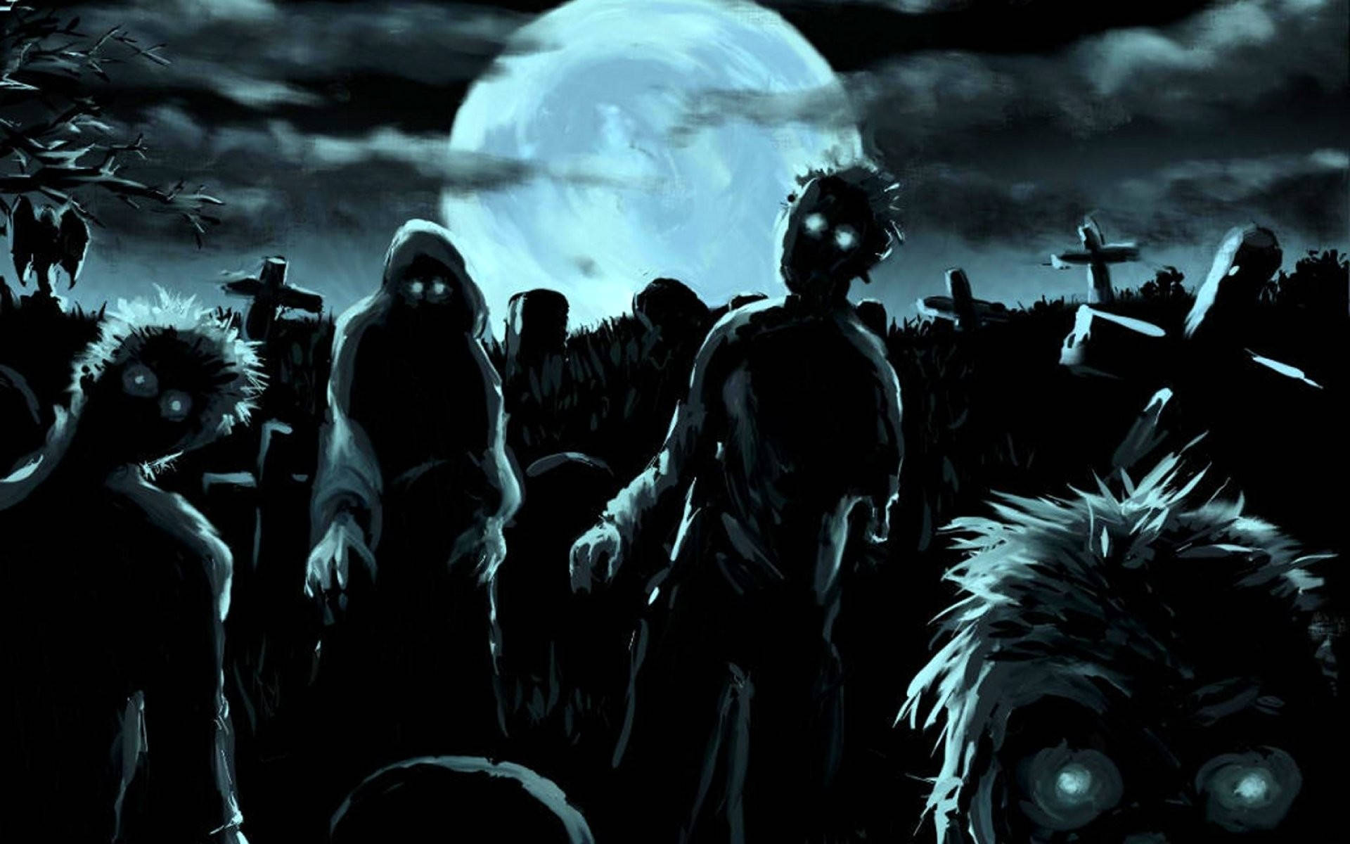 An Eerie And Mysterious Halloween Night. Background