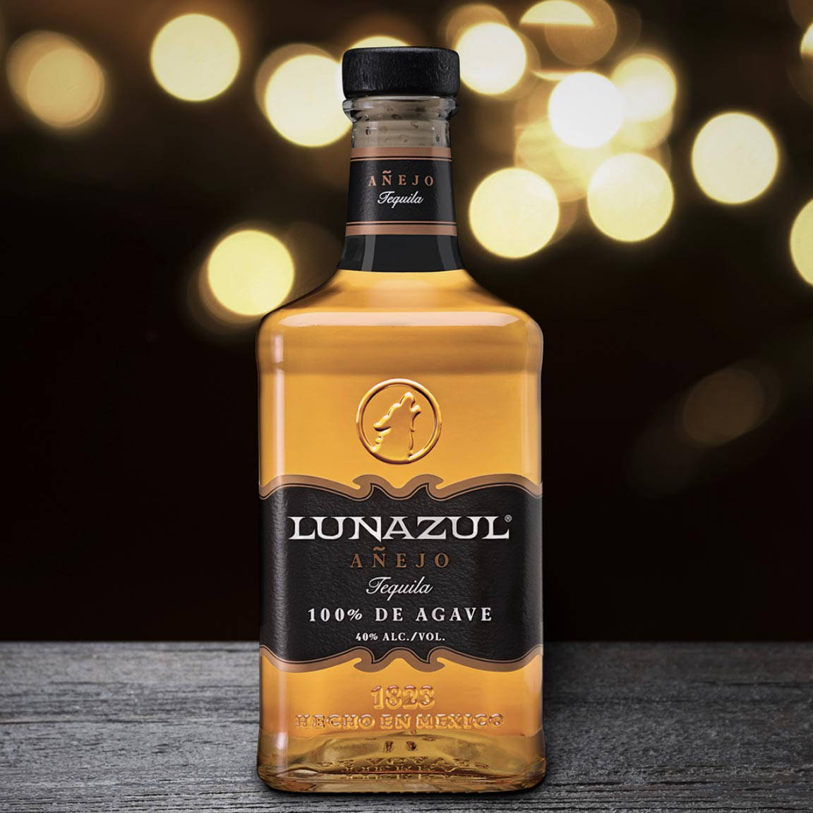 An Elegant Bottle Of Lunazul Anejo Tequila