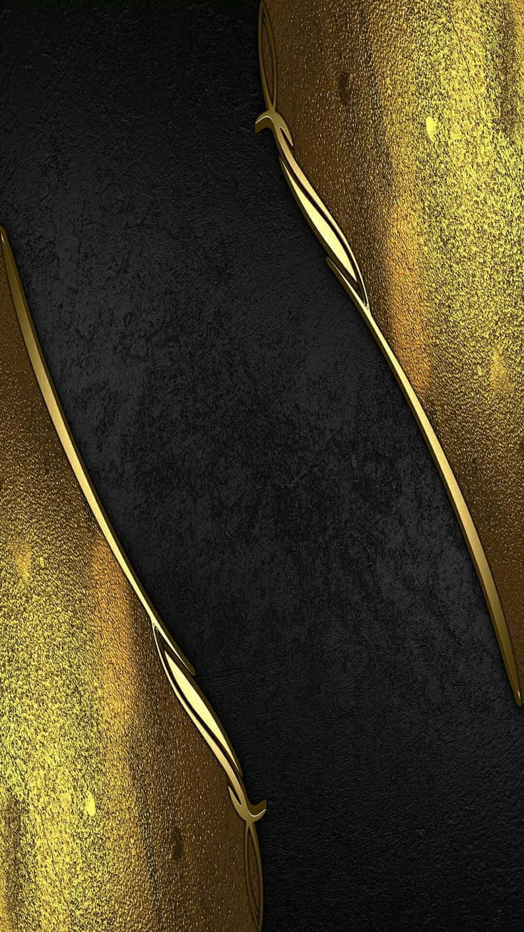 An Elegant, Chic And Modern Color Combination Of Black & Gold. Background