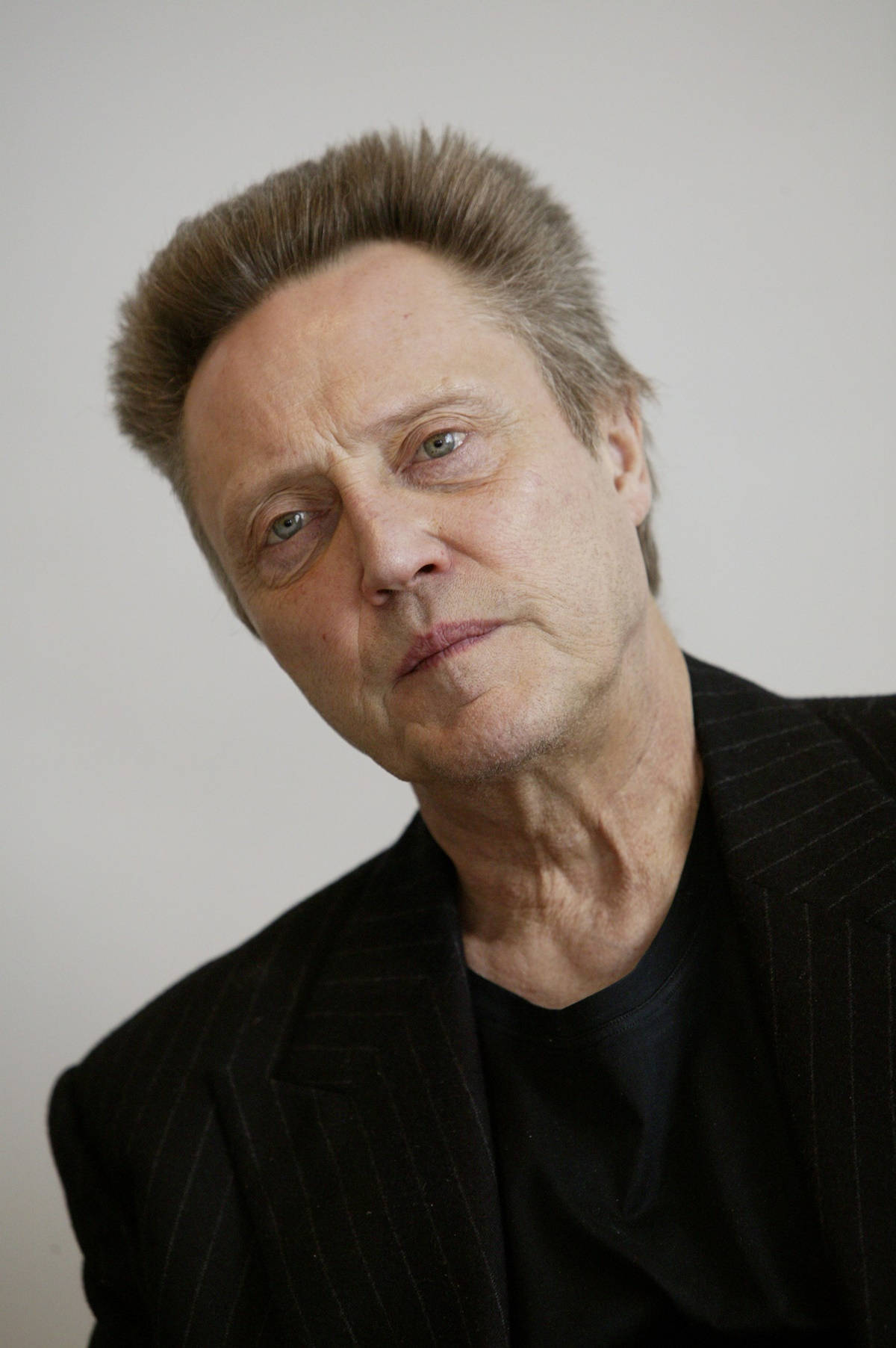 An Elegant Christopher Walken In A Black Suit