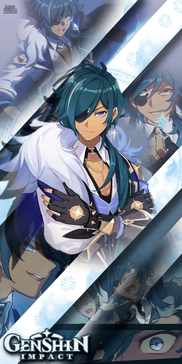 An Emblematic Illustration Of Genshin Impact's Kaeya, Brought To Life