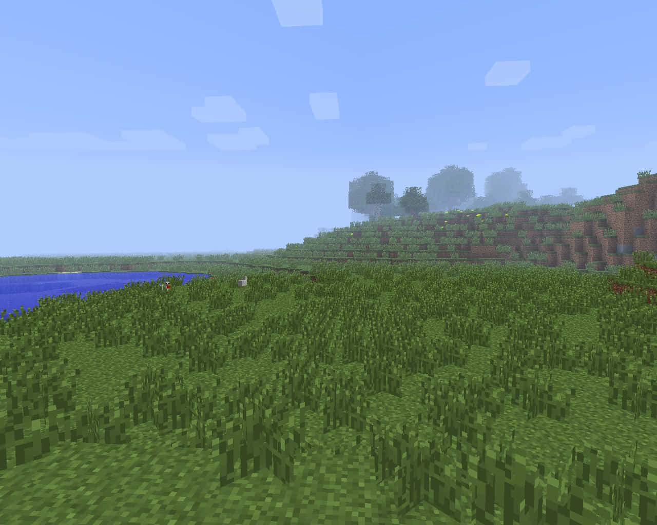 An Emerald-green Sky With Golden Rays Of Sunlight And Minecraft Grass. Background