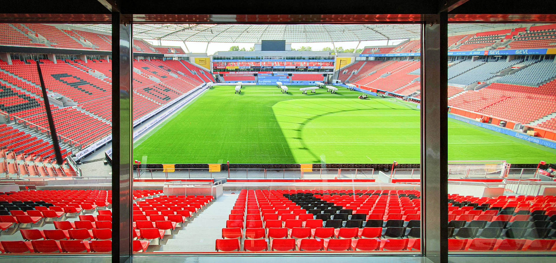 An Empty Stadium Awaits The Start Of The World Cup Background