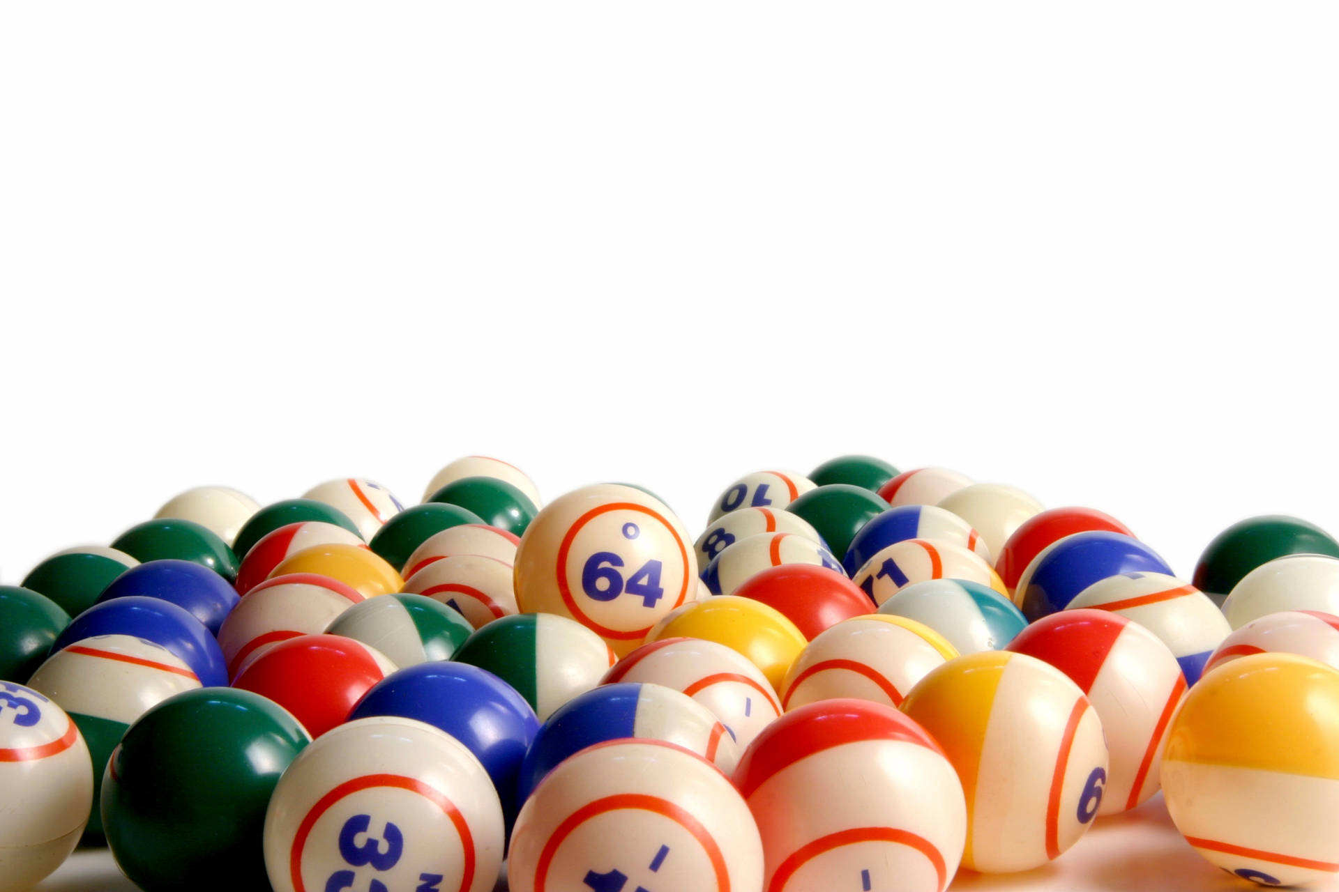 An Engaging Game Of Chance - Bingo Balls Collection Background