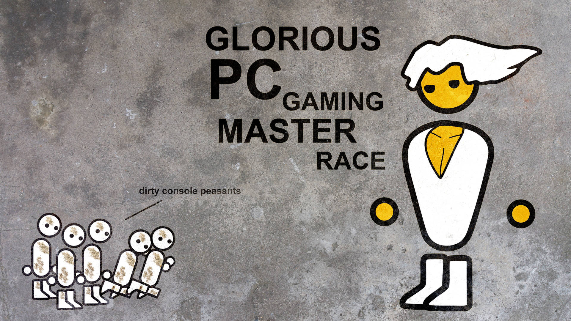 An Entertaining Pc Master Race Vs Console Peasants Meme Background