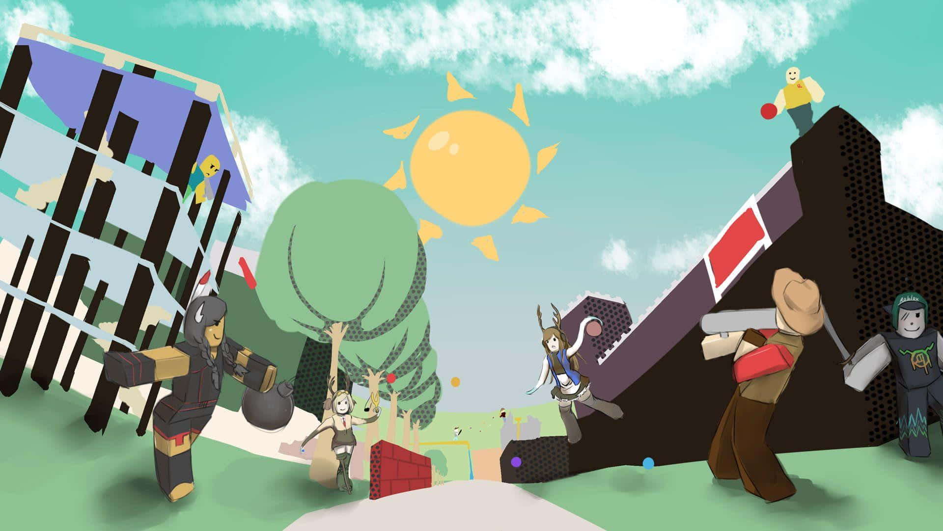 An Enthusiastic Roblox Gamer In His Element Background