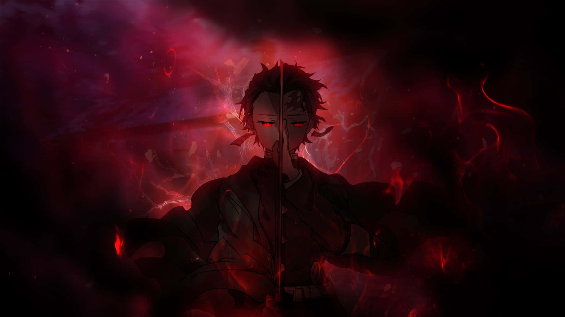 An Epic Battle Begins Between A Mysterious Demon Slayer And The Sinister Forces That Threaten Him Background