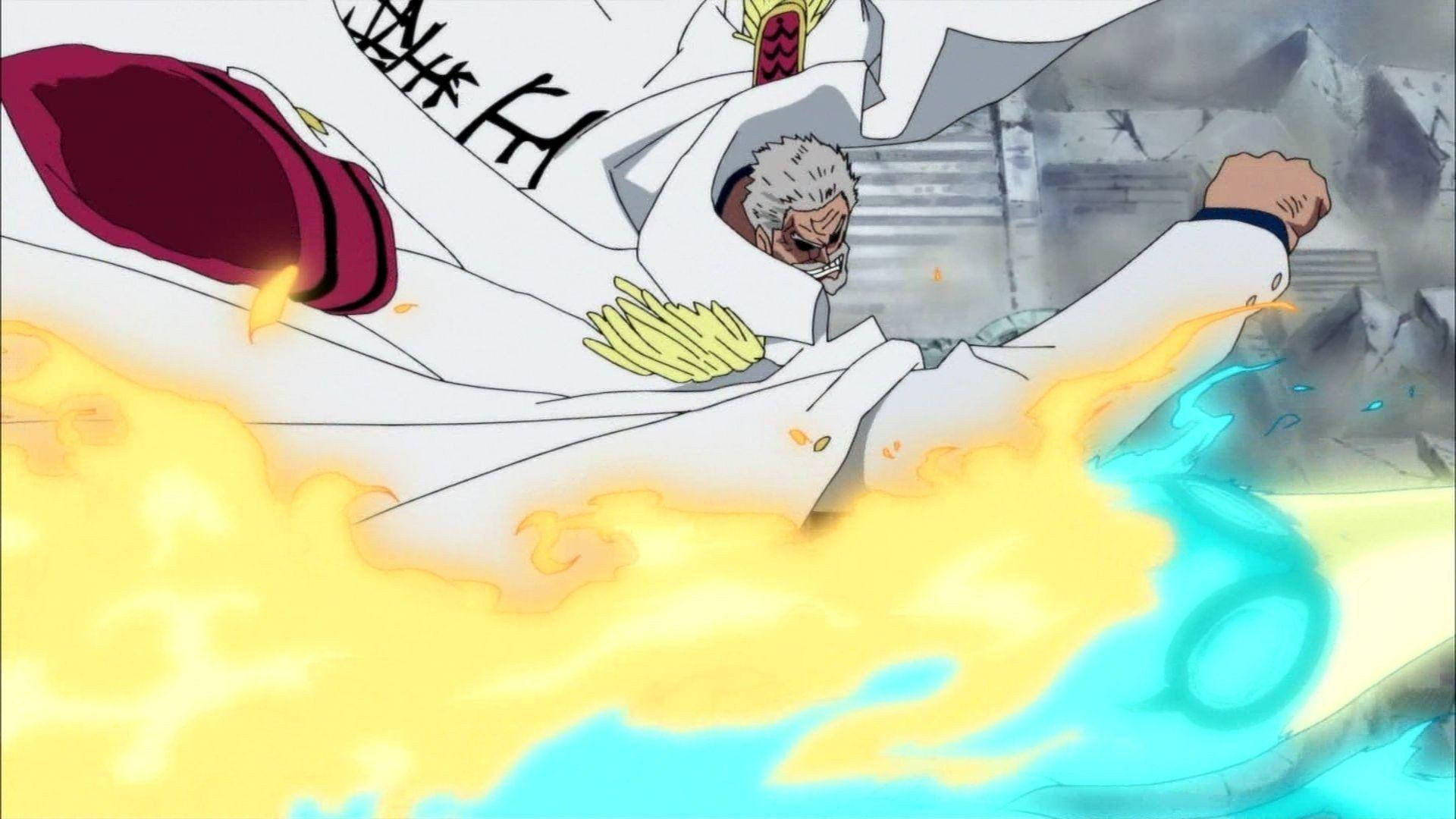 An Epic Battle Stance Of Monkey D Garp From One Piece